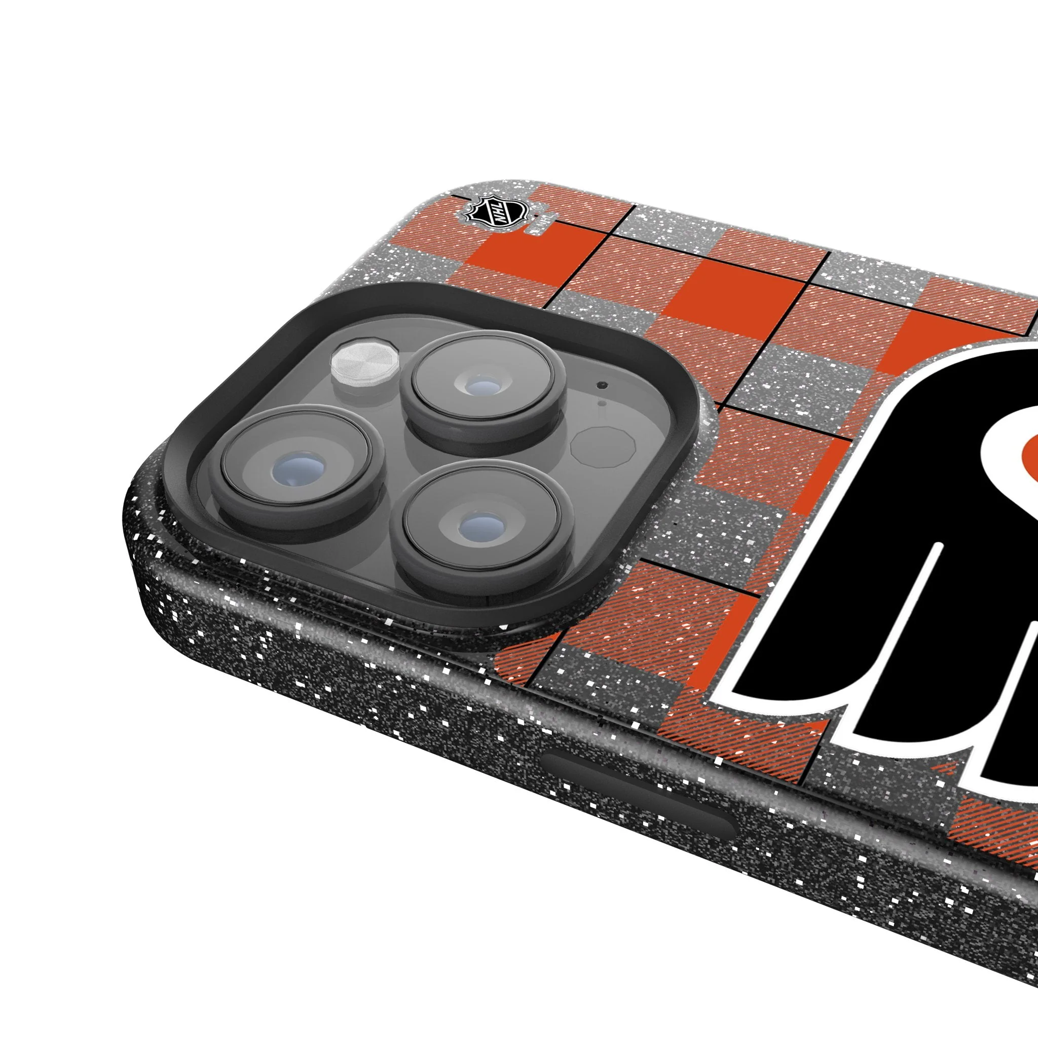 Philadelphia Flyers Plaid Bling Phone Case - Image 4