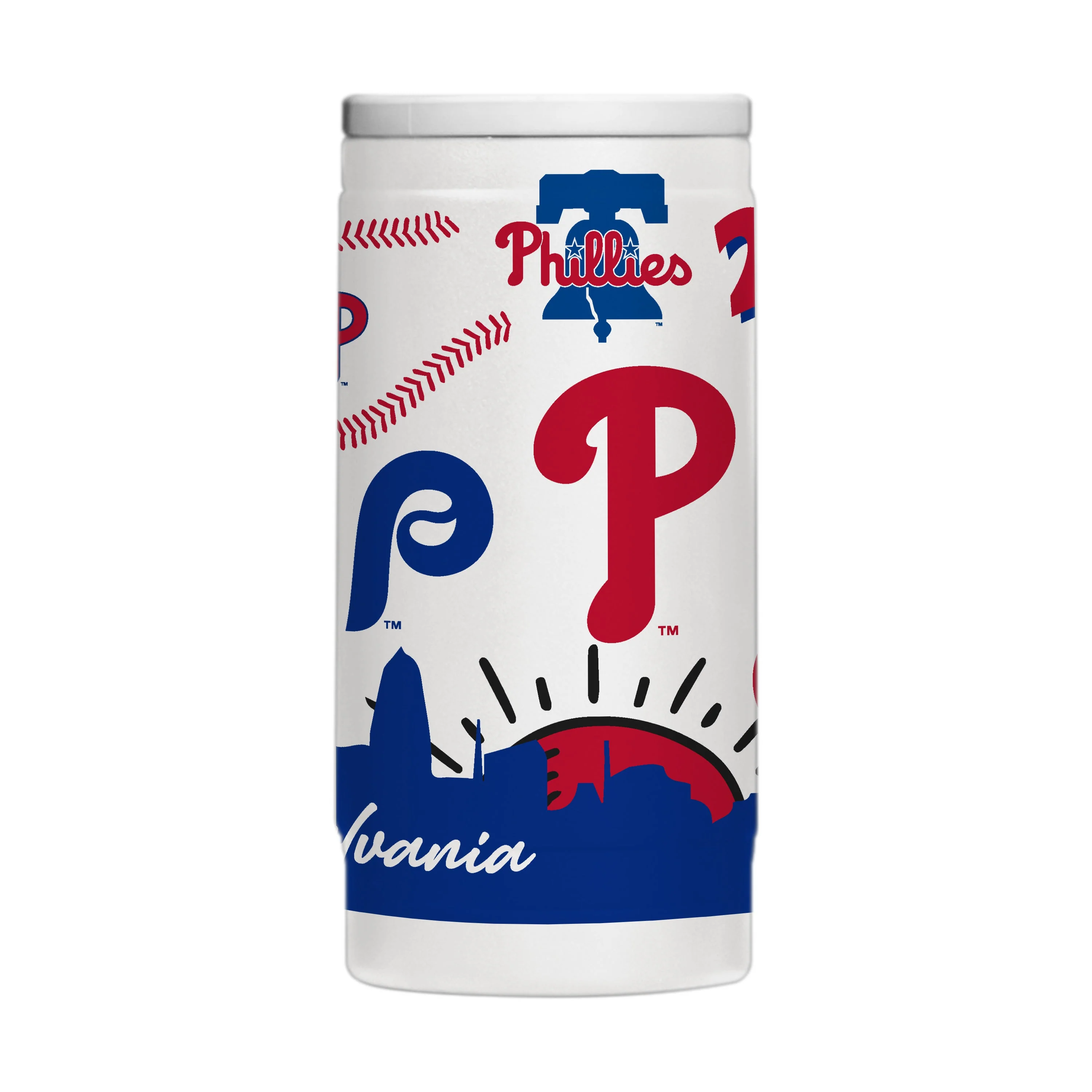 Philadelphia Phillies 12oz Native Powder Coat Slim Can Coolie - Image 2