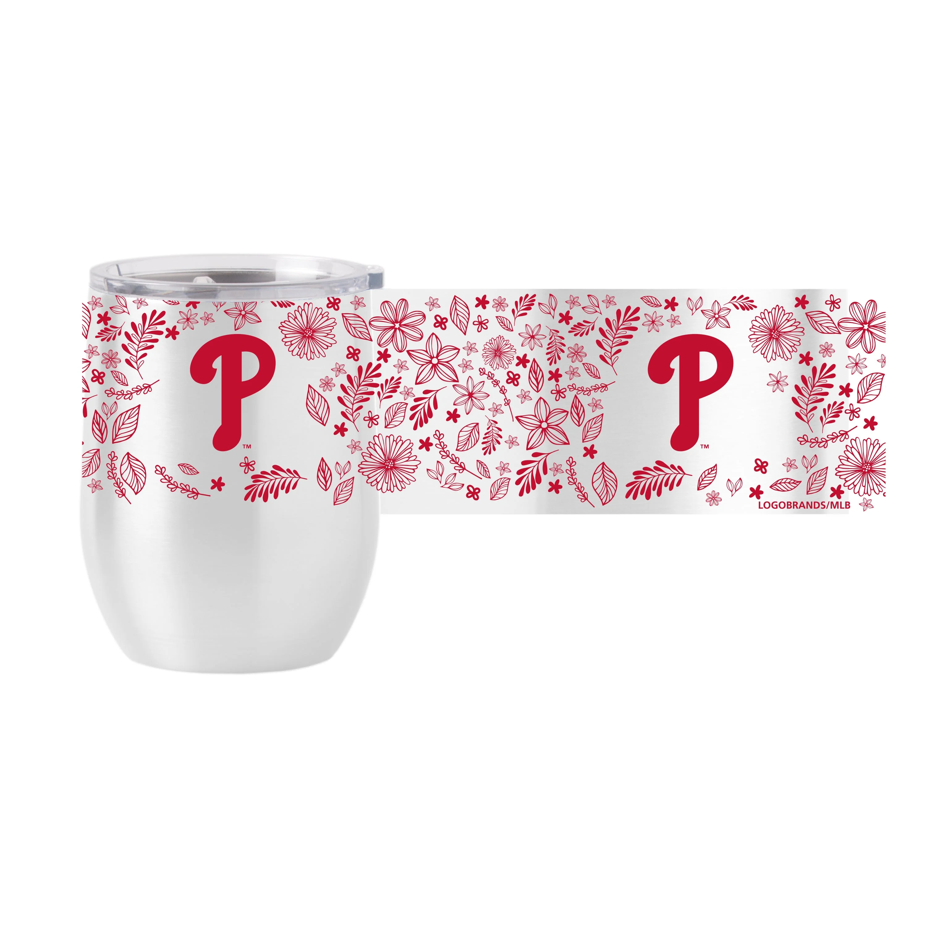 Philadelphia Phillies 16oz Botanical Stainless Curved Beverage - Image 2
