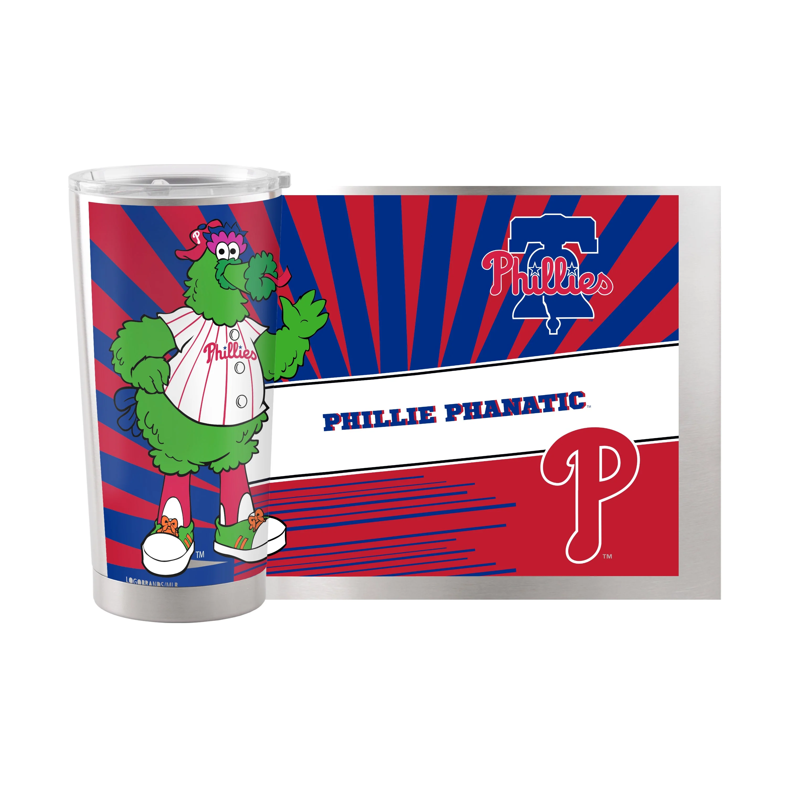 Philadelphia Phillies 20oz Mascot Stainless Steel Tumbler - Image 2