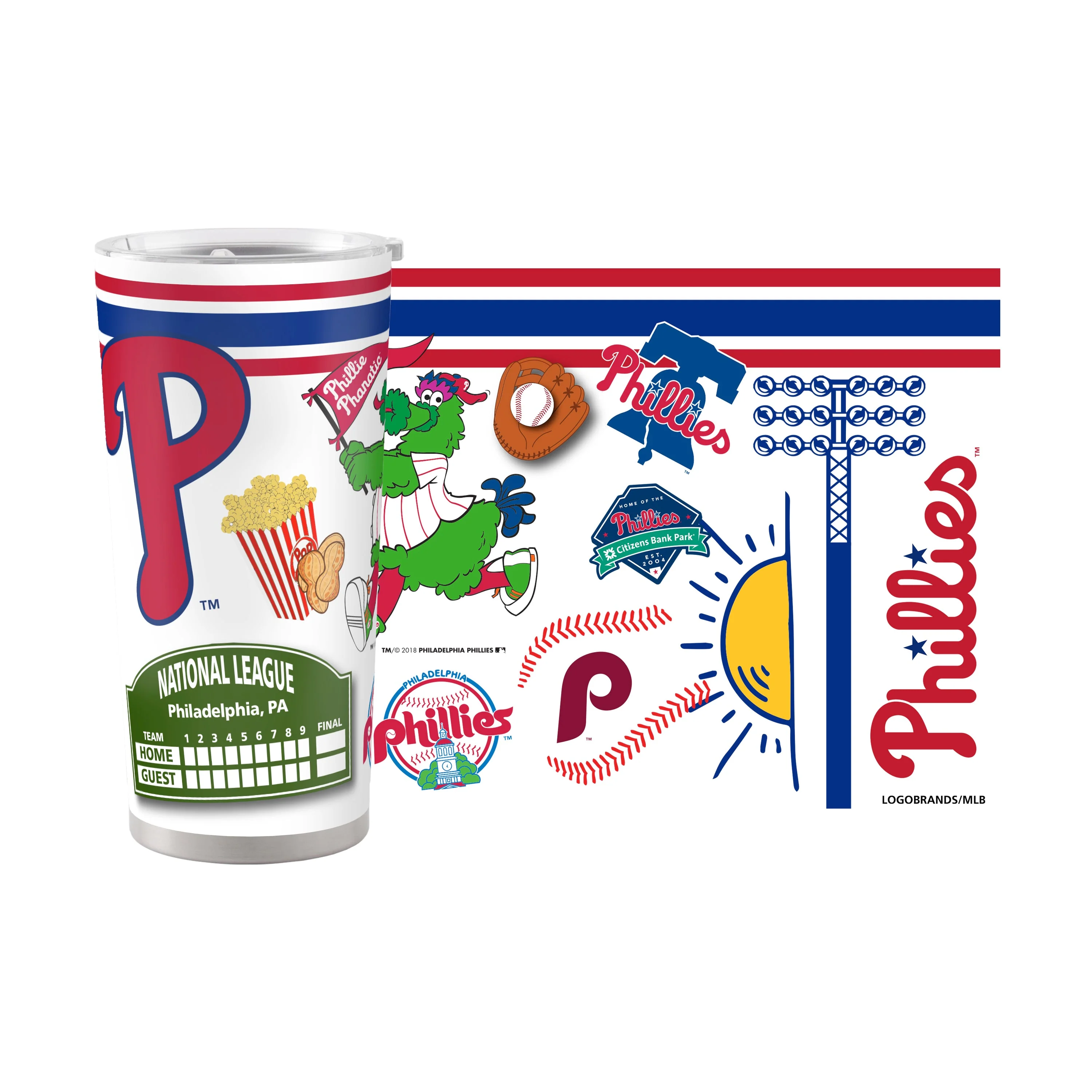 Philadelphia Phillies 20oz Native Stainless Steel Tumbler - Image 2