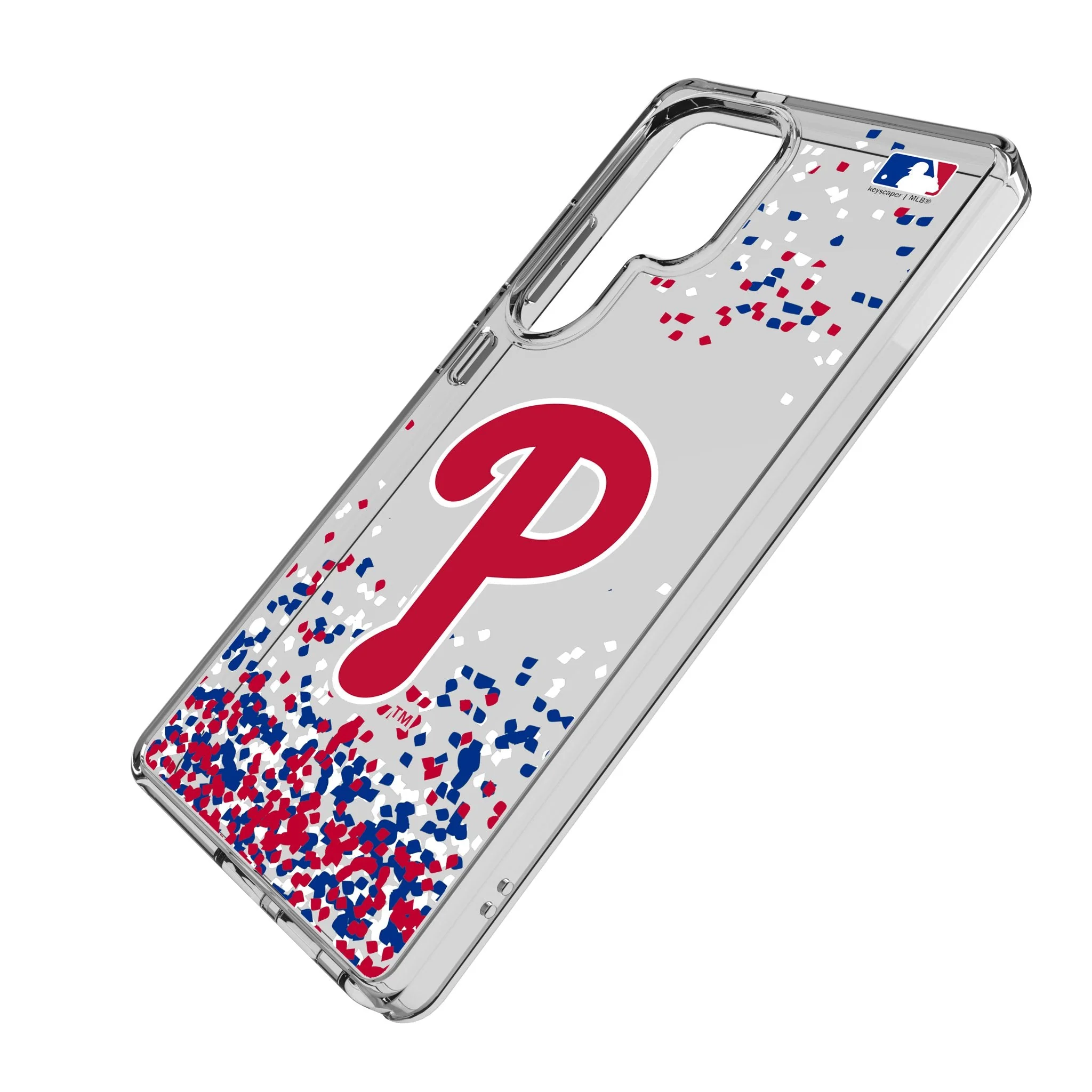 Philadelphia Phillies Confetti Clear Phone Case for Samsung Galaxy - Image 2