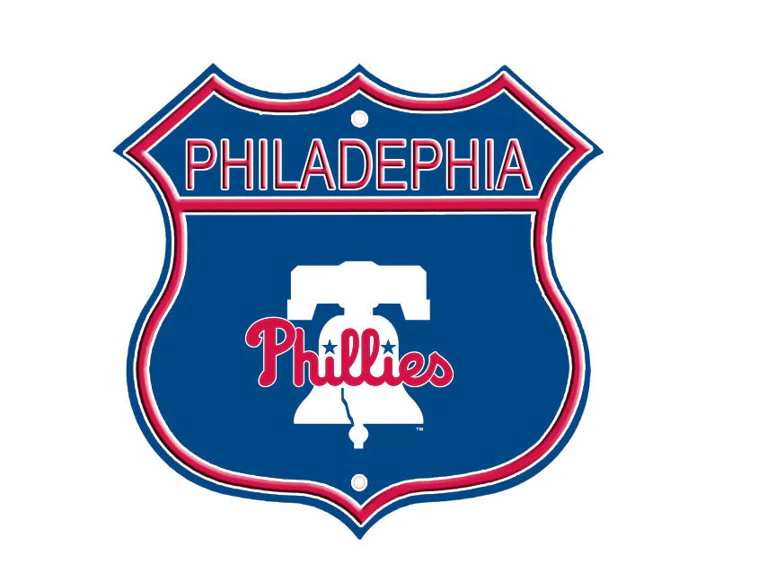 Philadelphia Phillies Embossed Steel Route Sign