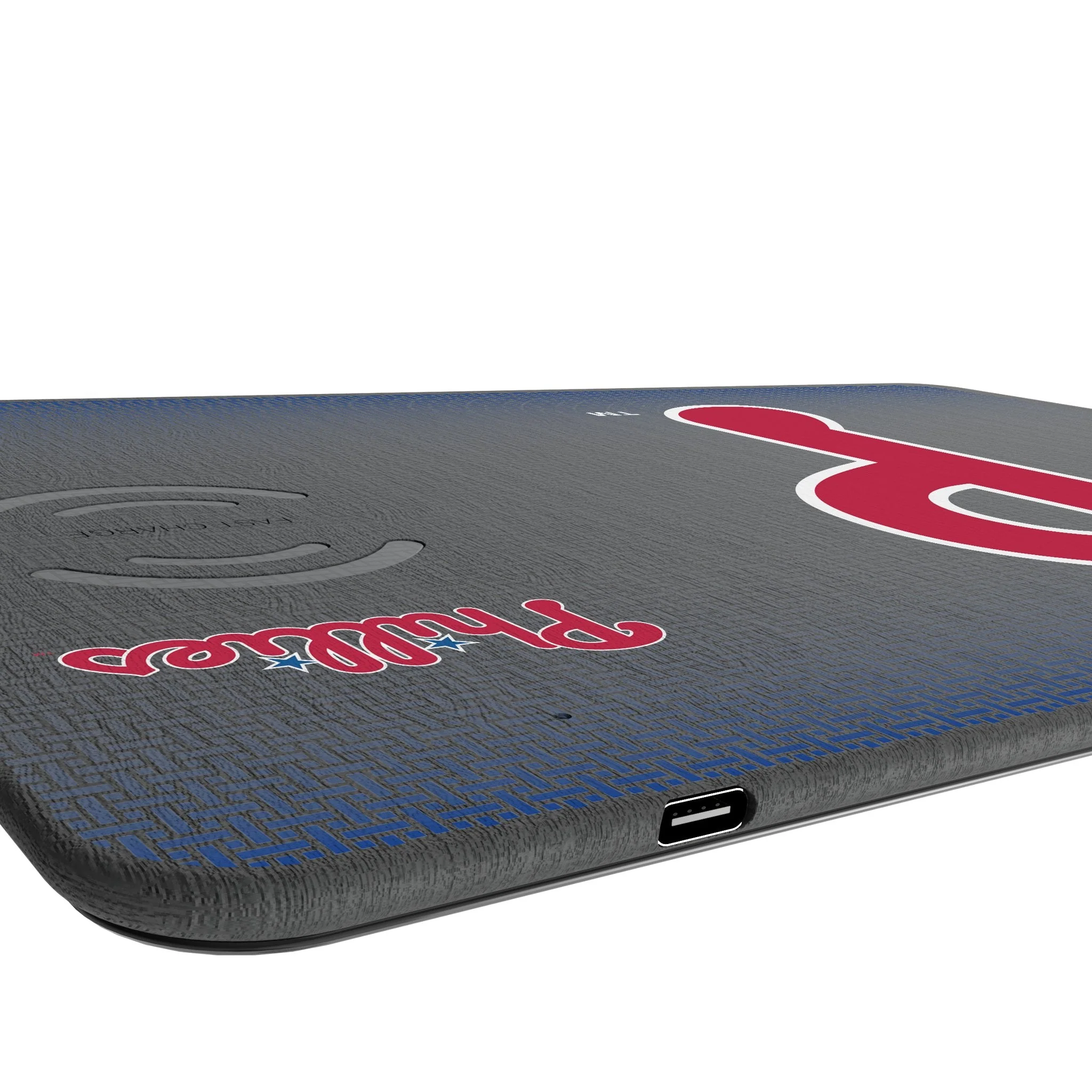 Philadelphia Phillies Linen 15-Watt Wireless Charger and Mouse Pad - Image 3