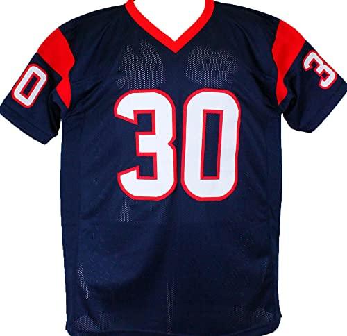 Phillip Lindsay Autographed Blue Pro Style Jersey-Beckett W Hologram - Image 2