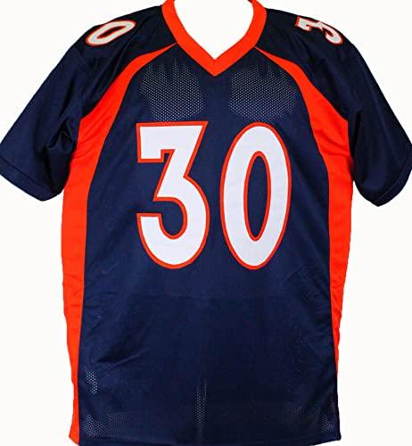Phillip Lindsay Autographed Blue Pro Style Jersey w/Insc.-Beckett W Hologram - Image 2