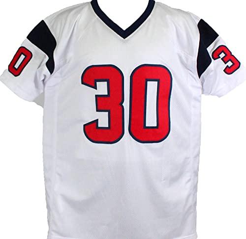 Phillip Lindsay Autographed White Pro Style Jersey-Beckett W Hologram - Image 2