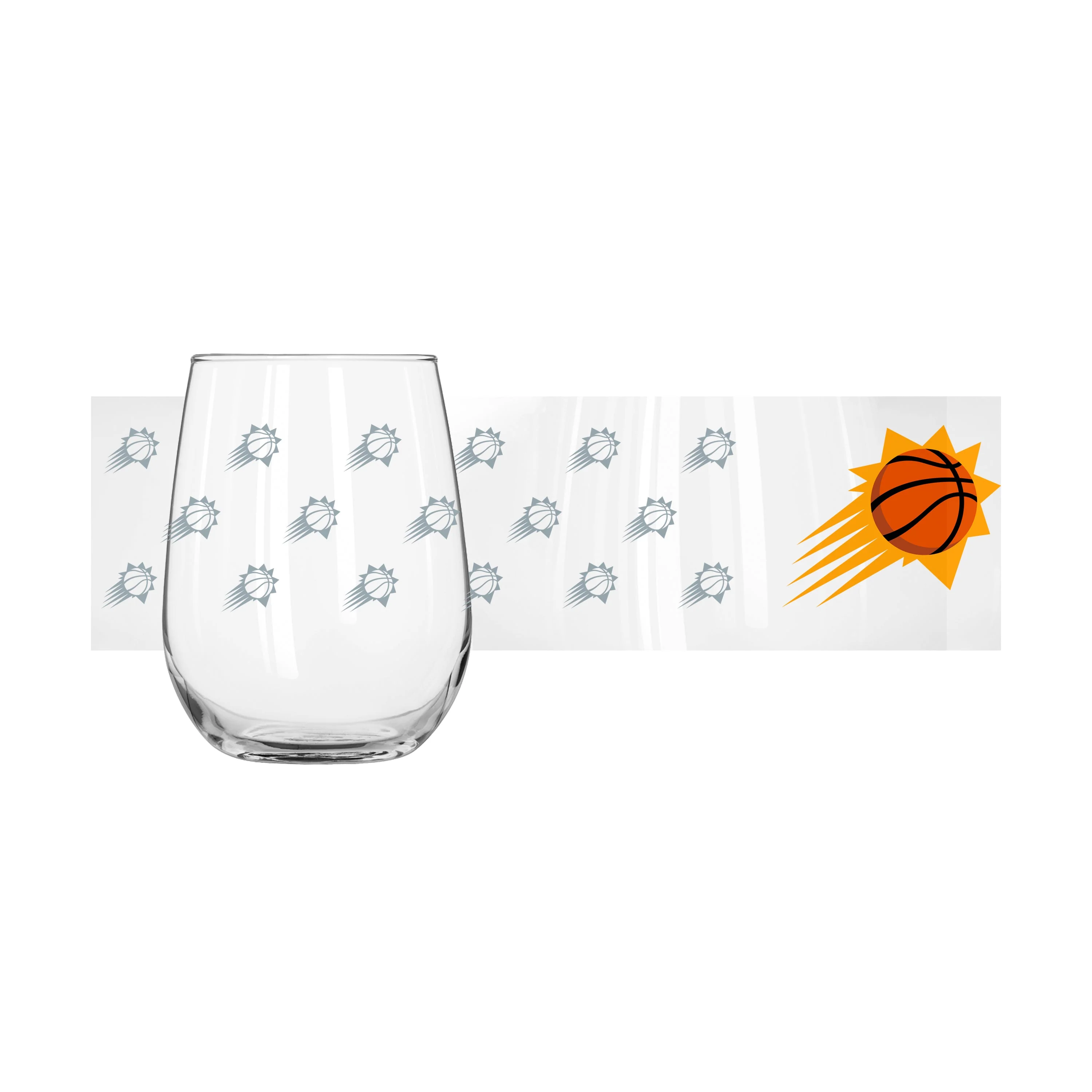 Phoenix Suns 16oz Satin Etch Curved Beverage Glass - Image 2