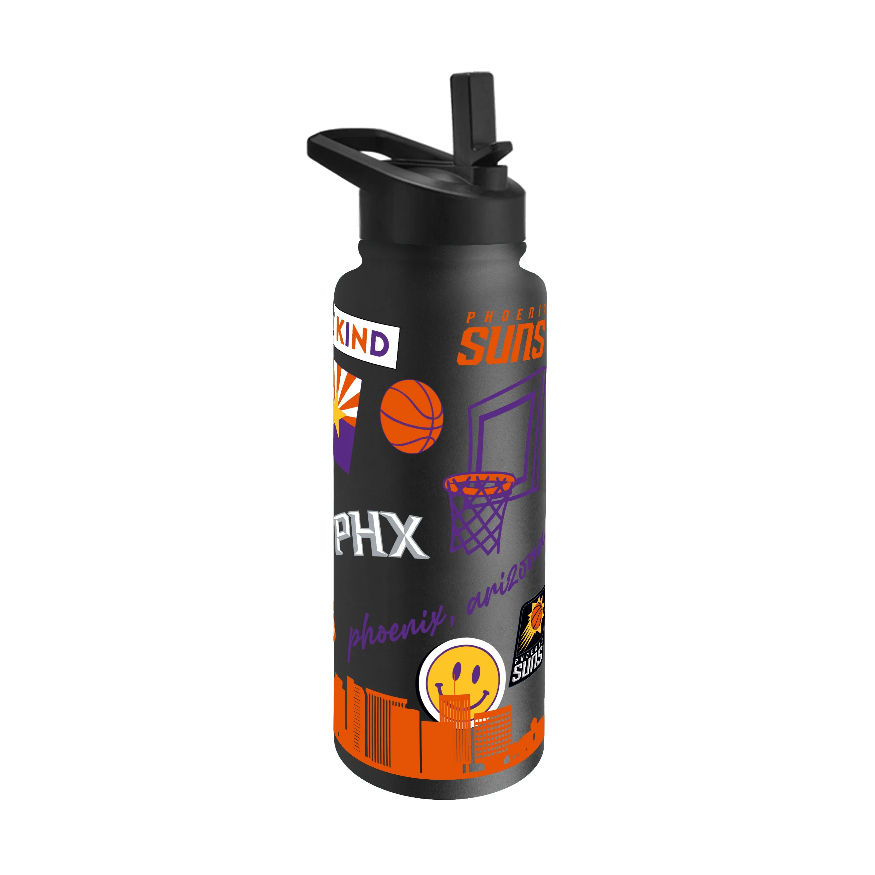 Phoenix Suns 34oz Black Native Quencher Bottle - Image 2