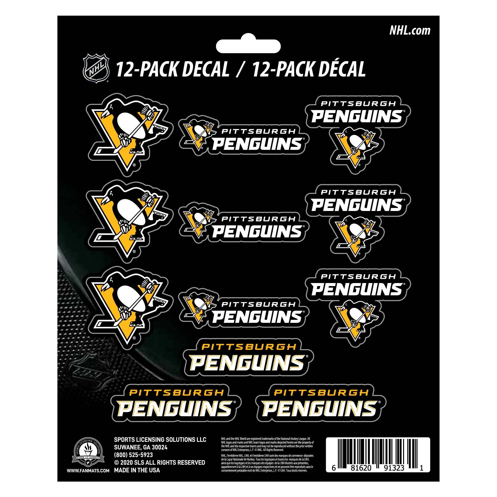 Pittsburgh Penguins Mini Decal 12-pk