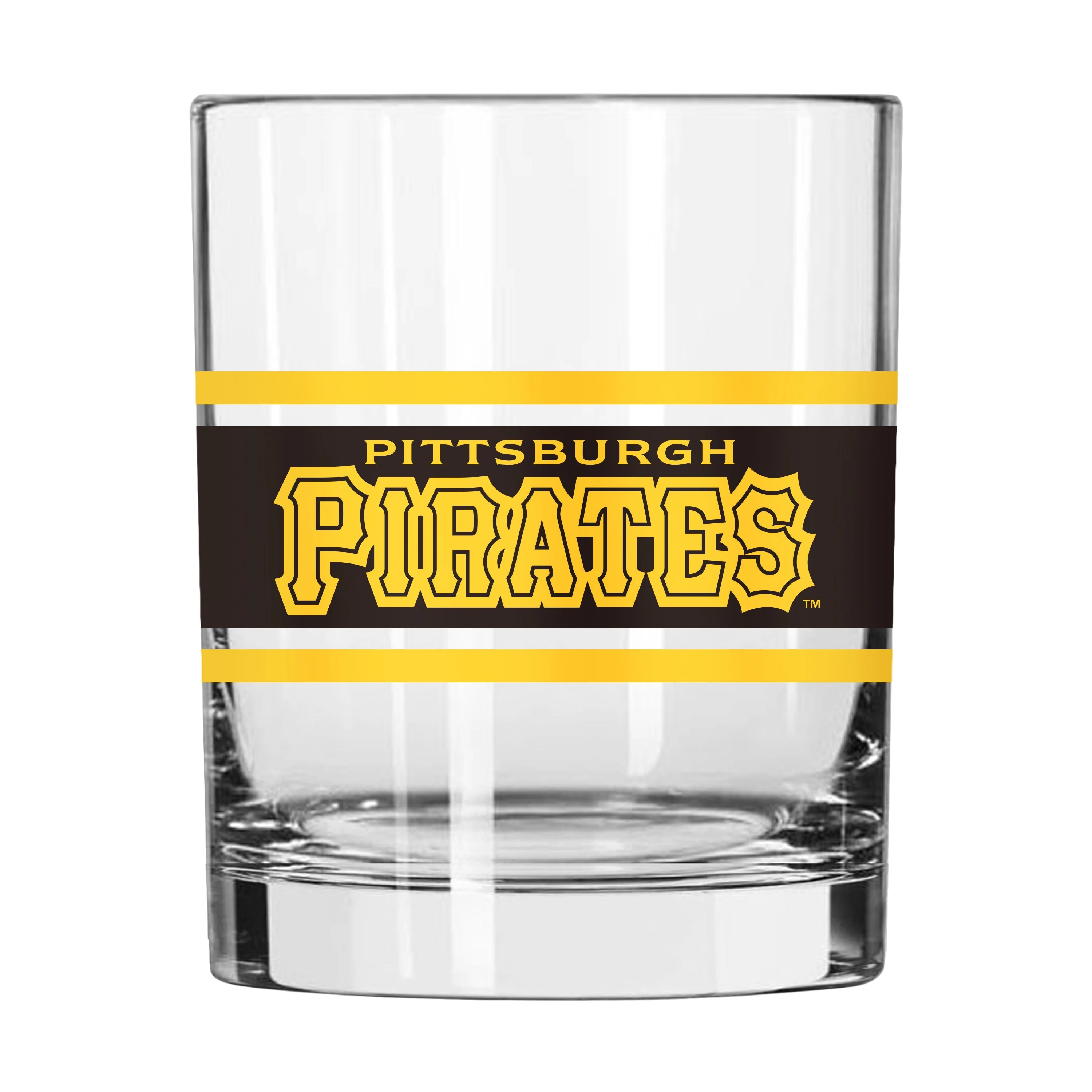 Pittsburgh Pirates 14oz Stripe Rocks Glass - Image 2