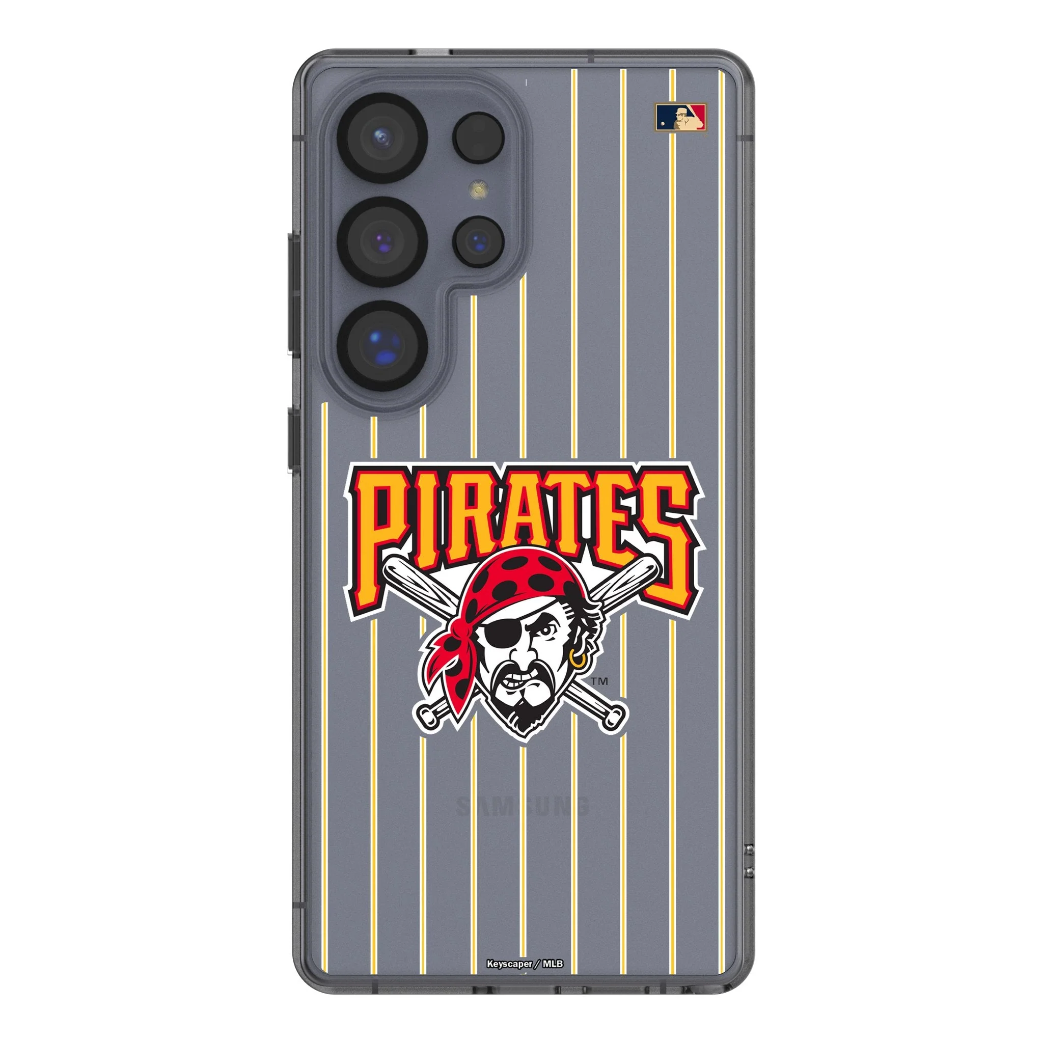 Pittsburgh Pirates 1997-2013 - Cooperstown Collection Pinstripe Clear Phone Case for Samsung Galaxy