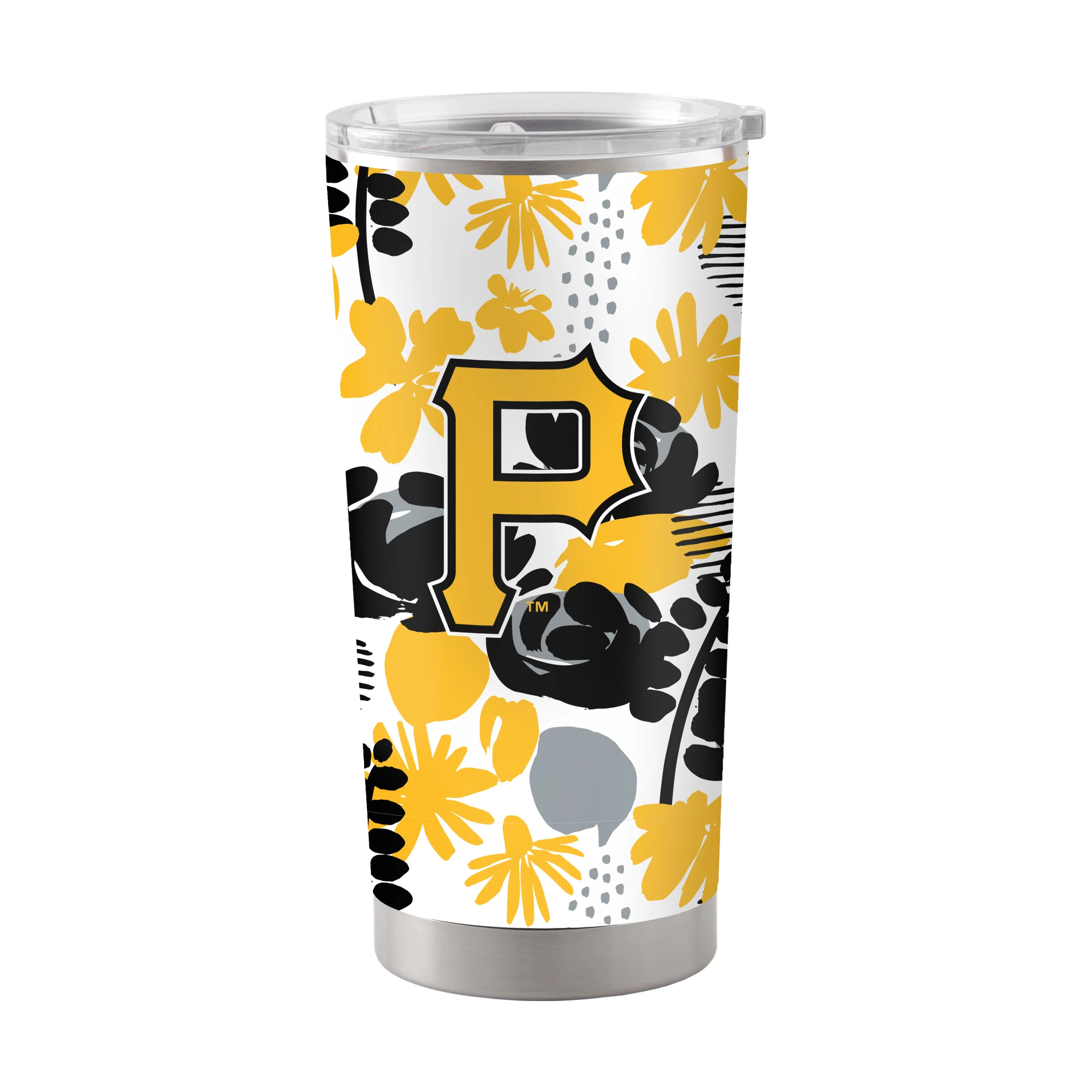 Pittsburgh Pirates 20oz Floral Stainless Steel Tumbler