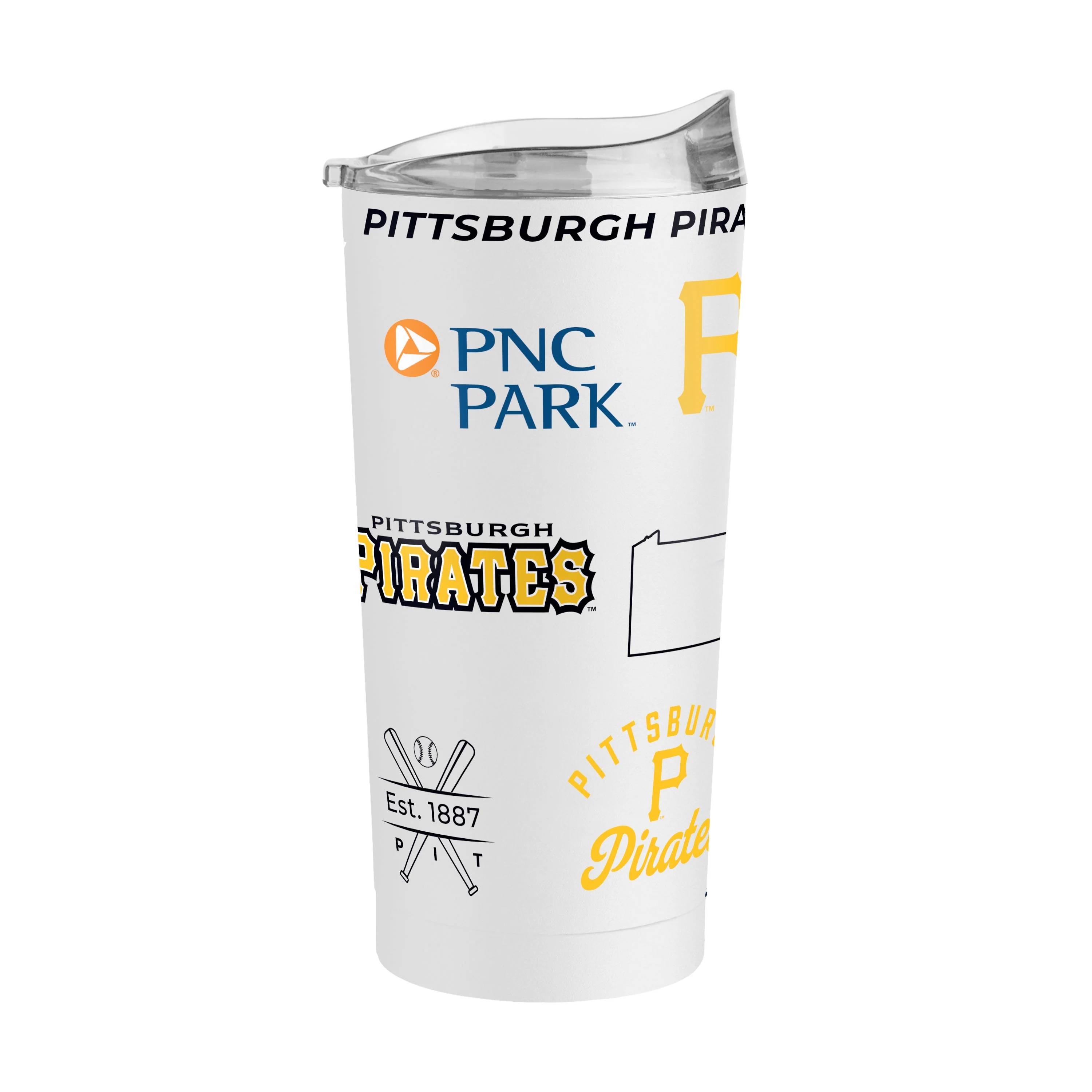 Pittsburgh Pirates 20oz Heritage Threds Powder Coat Tumbler - Image 2