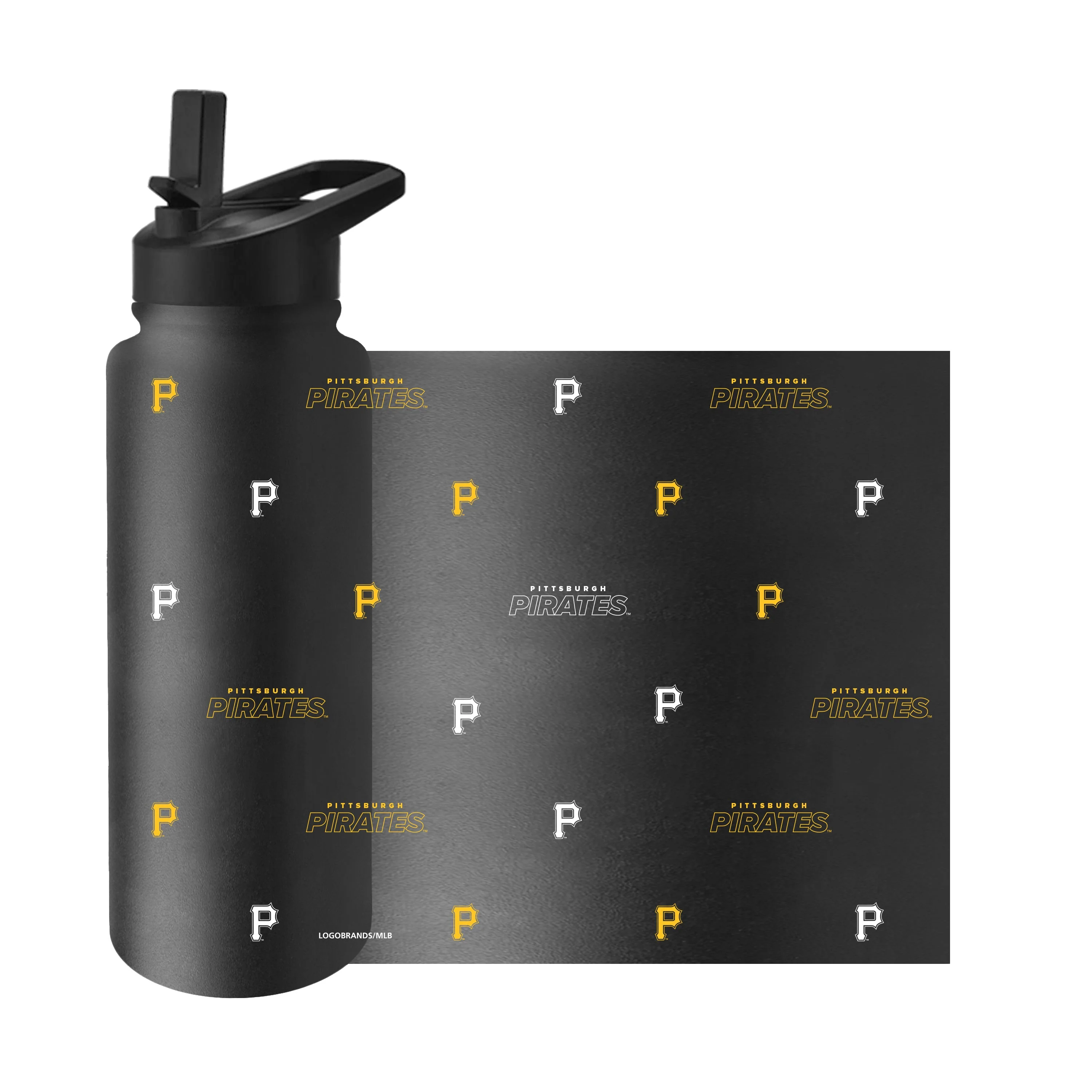 Pittsburgh Pirates 34oz Step And Repeat Quencher Bottle - Image 3