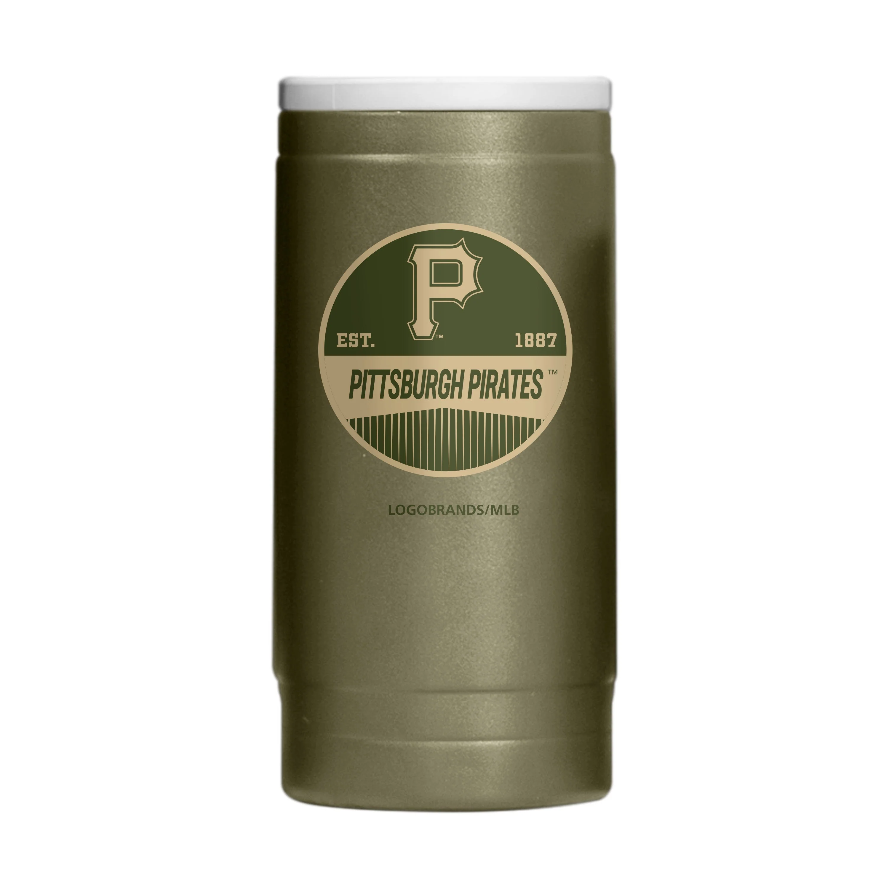 Pittsburgh Pirates Badge Powder Coat Slim Can Coolie - Image 2