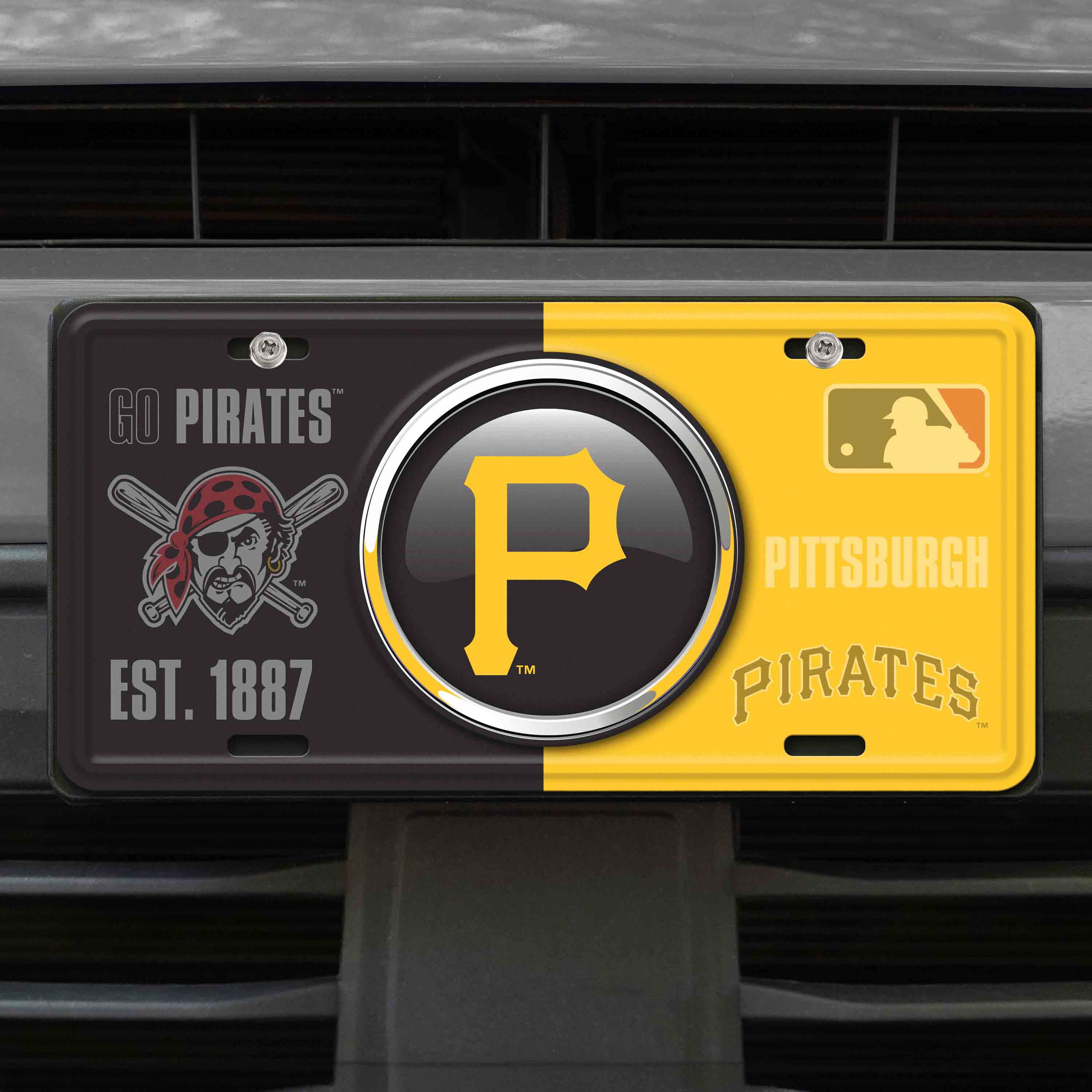 Pittsburgh Pirates Embossed Metal License Plate - Image 2