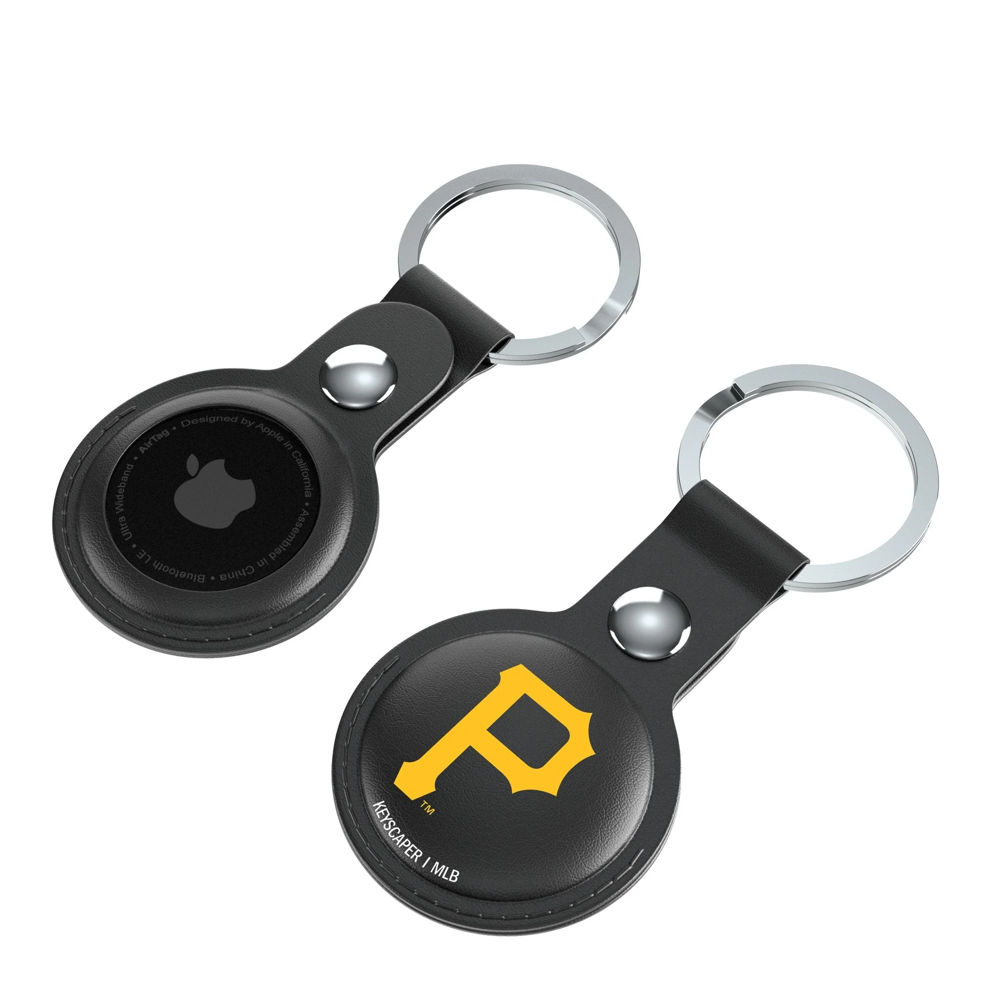 Pittsburgh Pirates Insignia Black Airtag Holder 2-Pack - Image 4