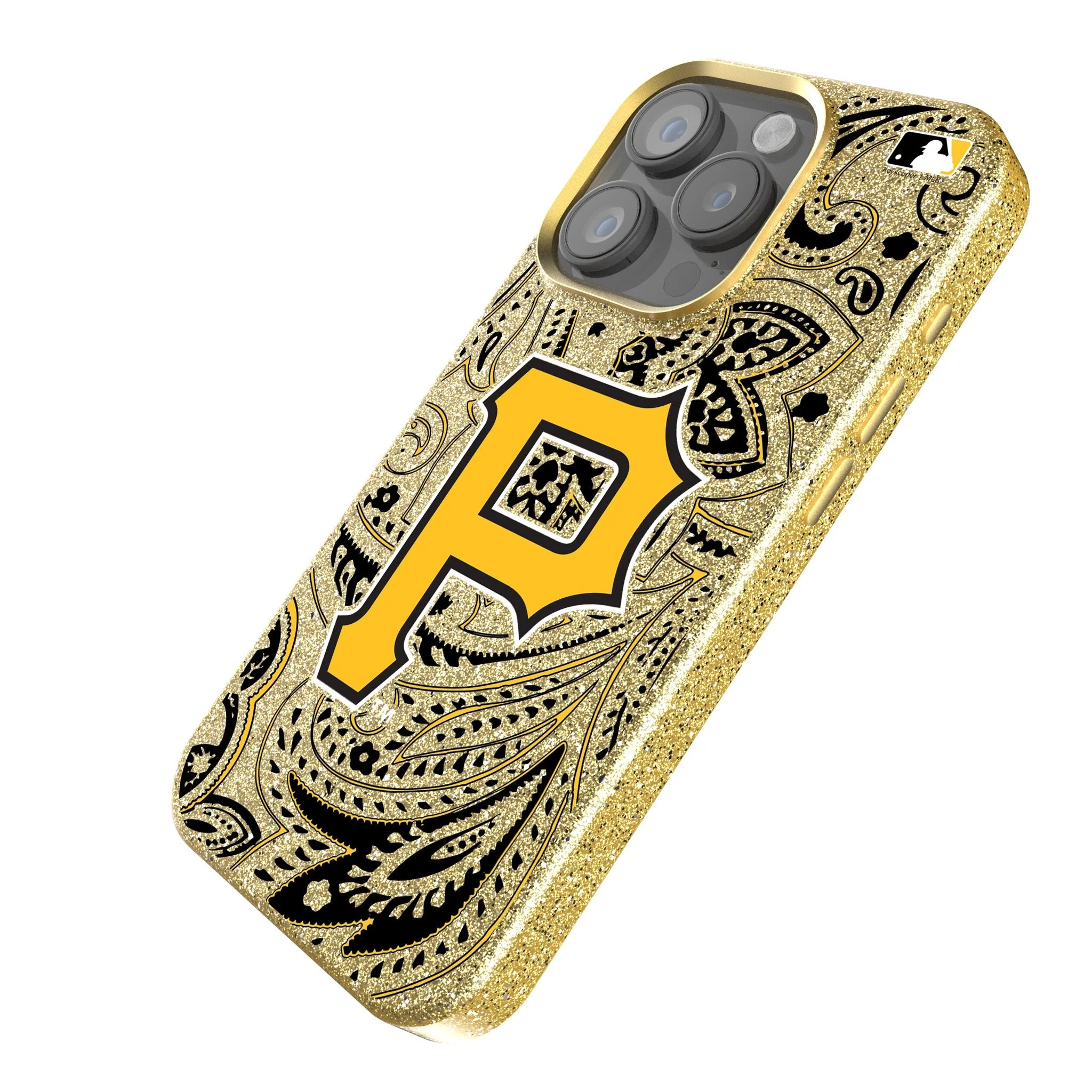 Pittsburgh Pirates Paisley Bling Phone Case - Image 2
