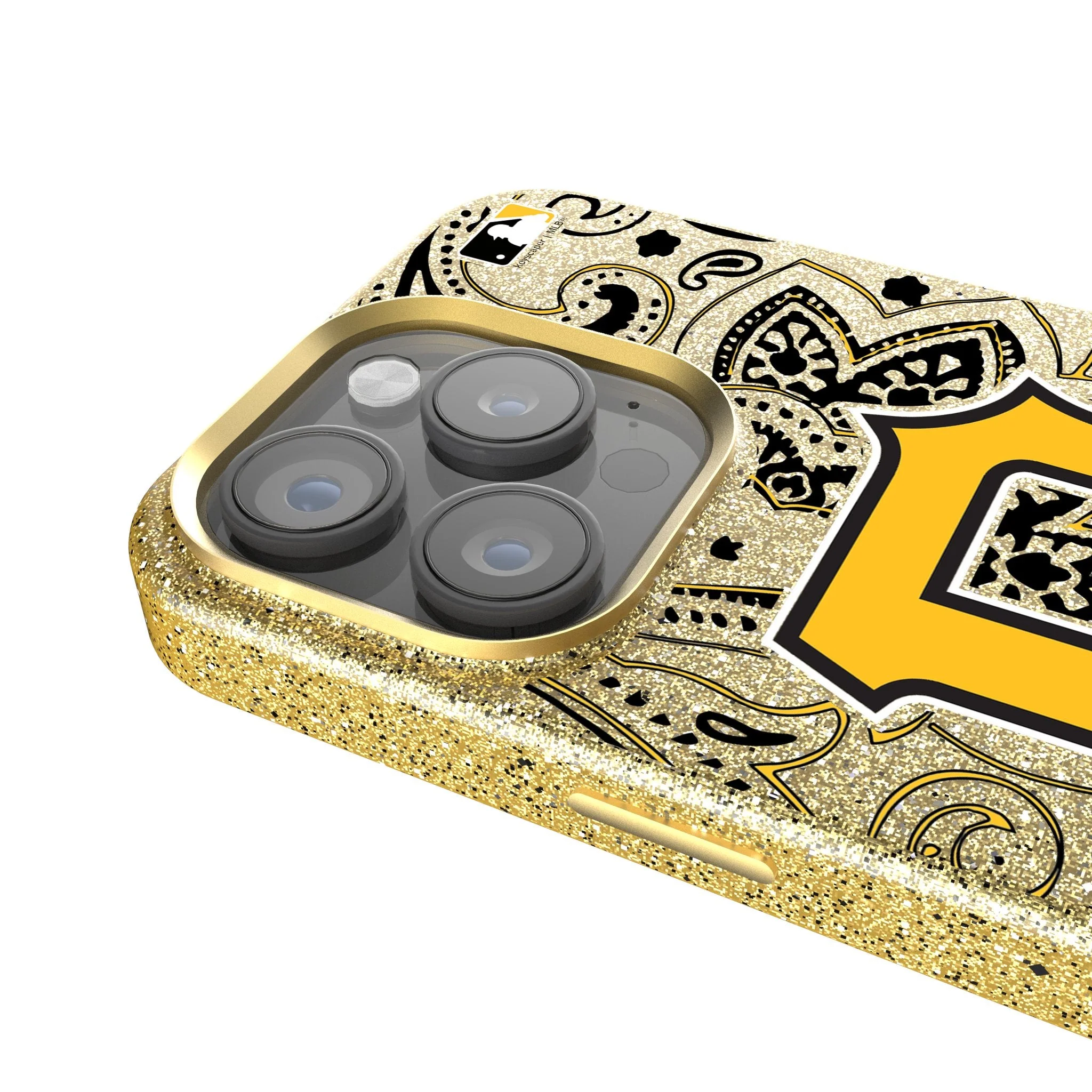 Pittsburgh Pirates Paisley Bling Phone Case - Image 4