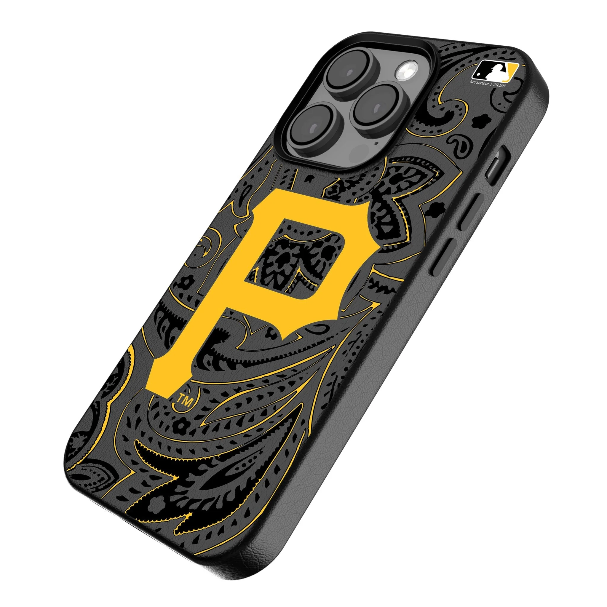 Pittsburgh Pirates Paisley MagSafe Compatible Phone Case for Apple iPhone - Image 2