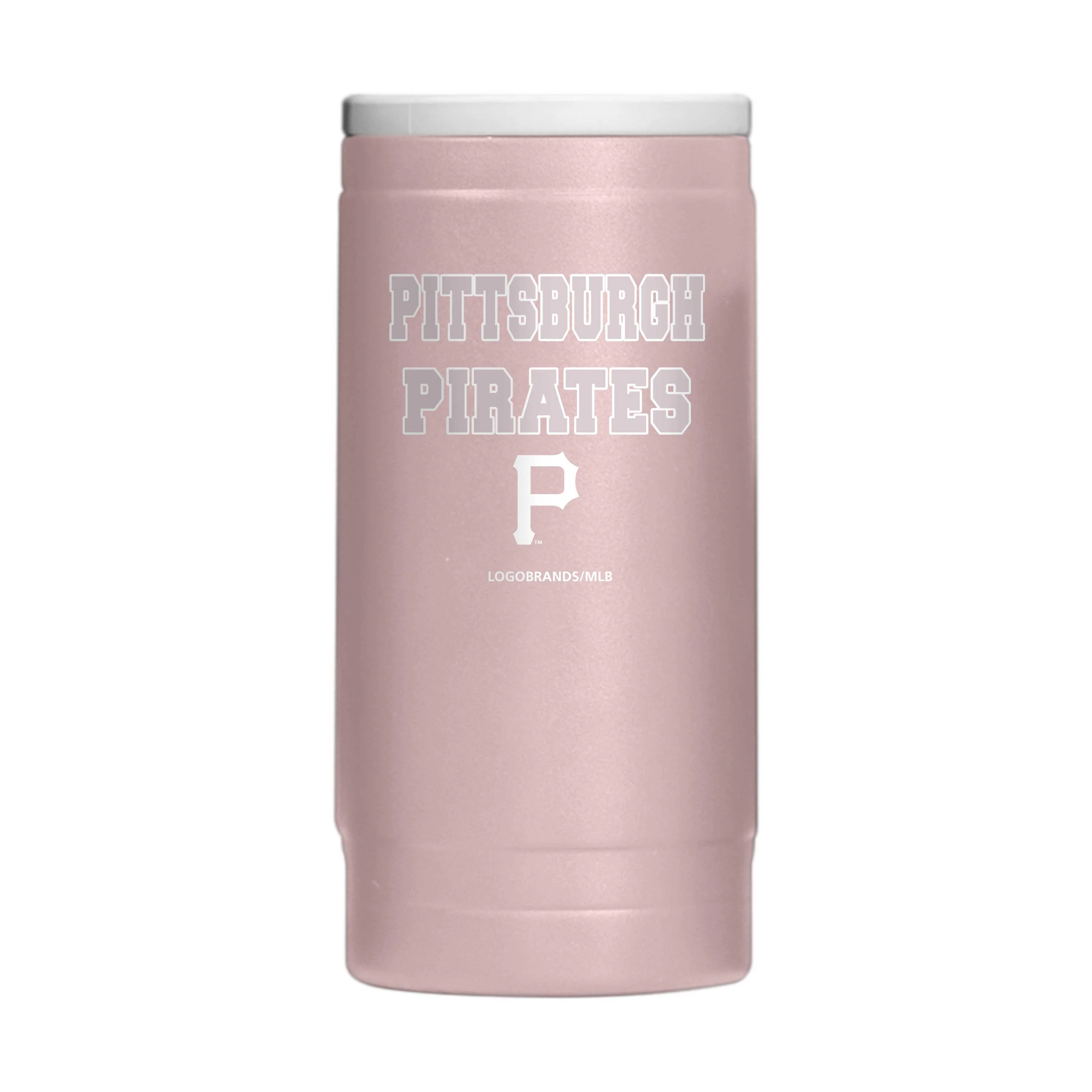 Pittsburgh Pirates Stencil Powder Coat Slim Can Coolie - Image 2