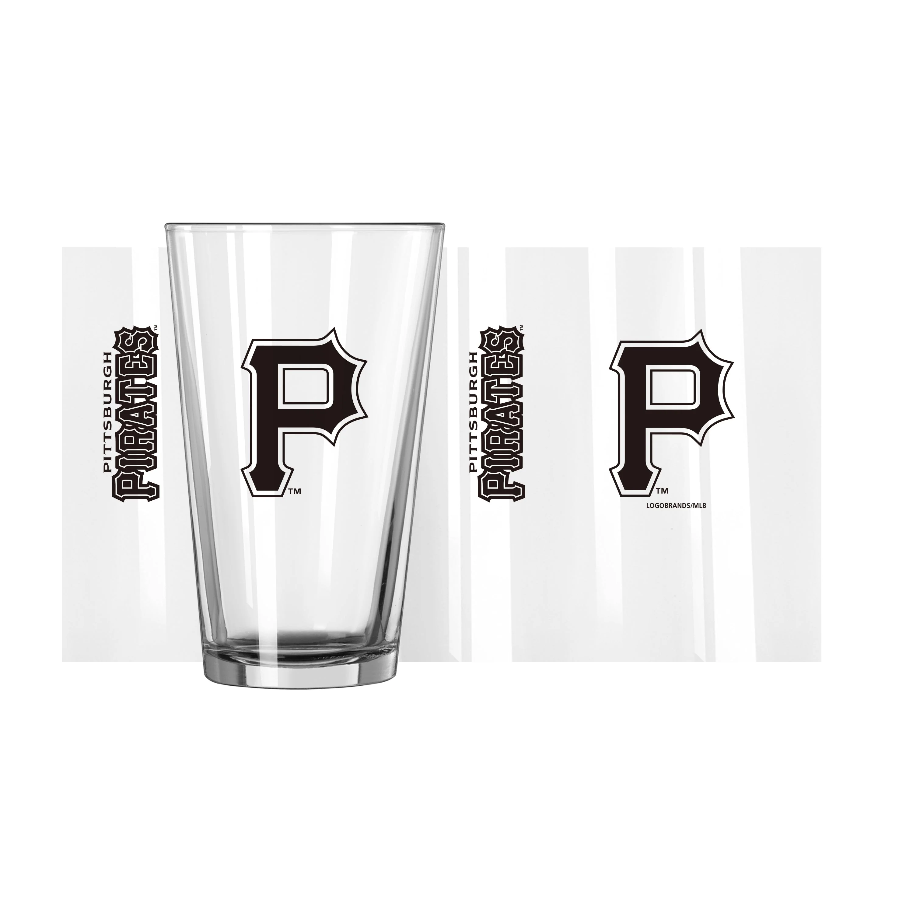 Pittsburgh Pirates Yellow 16oz Pint Glass - Image 2