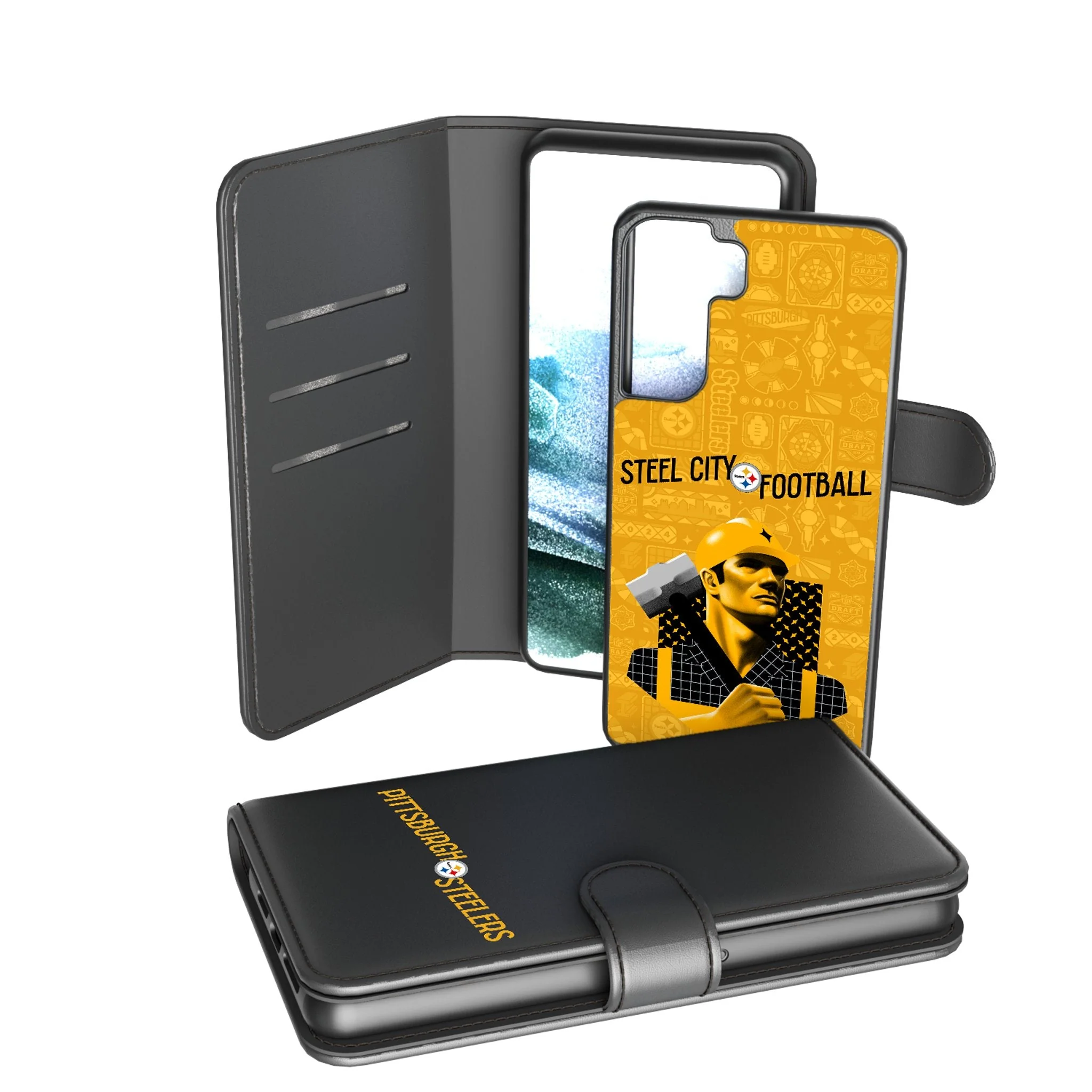 Pittsburgh Steelers 2024 Illustrated Limited Edition Wallet Phone Case - Image 2