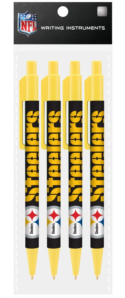Pittsburgh Steelers 4 Pack Cool Color Pens - Image 2