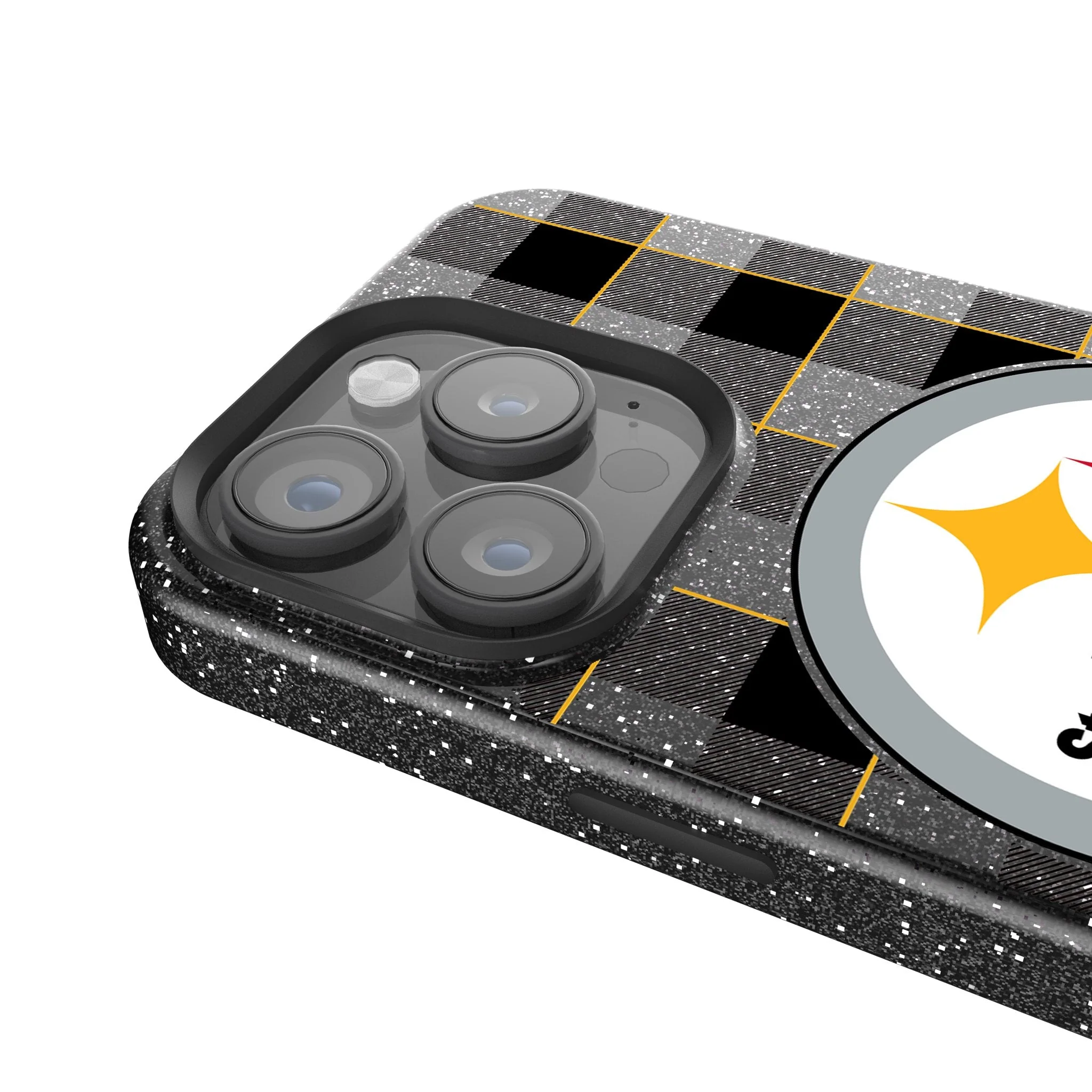 Pittsburgh Steelers Plaid Bling Phone Case - Image 4