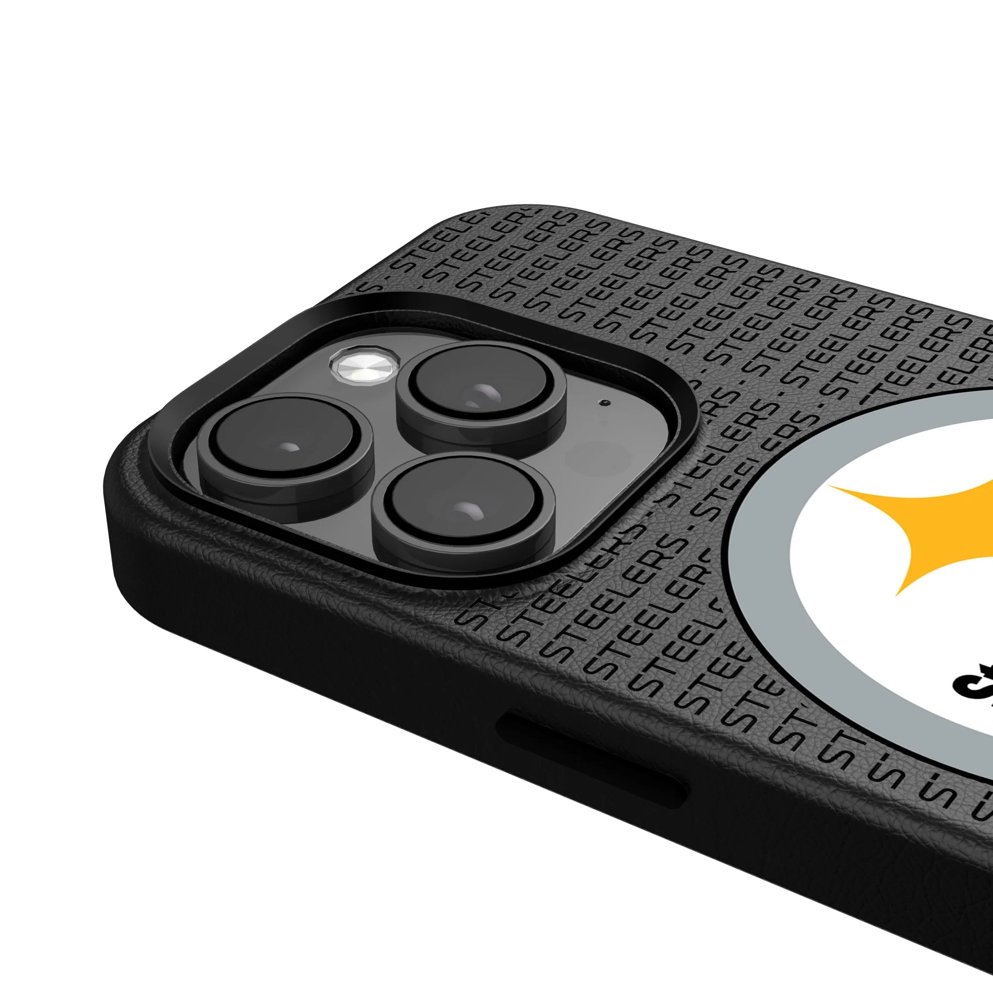 Pittsburgh Steelers Text Backdrop MagSafe Compatible Phone Case for Apple iPhone - Image 4