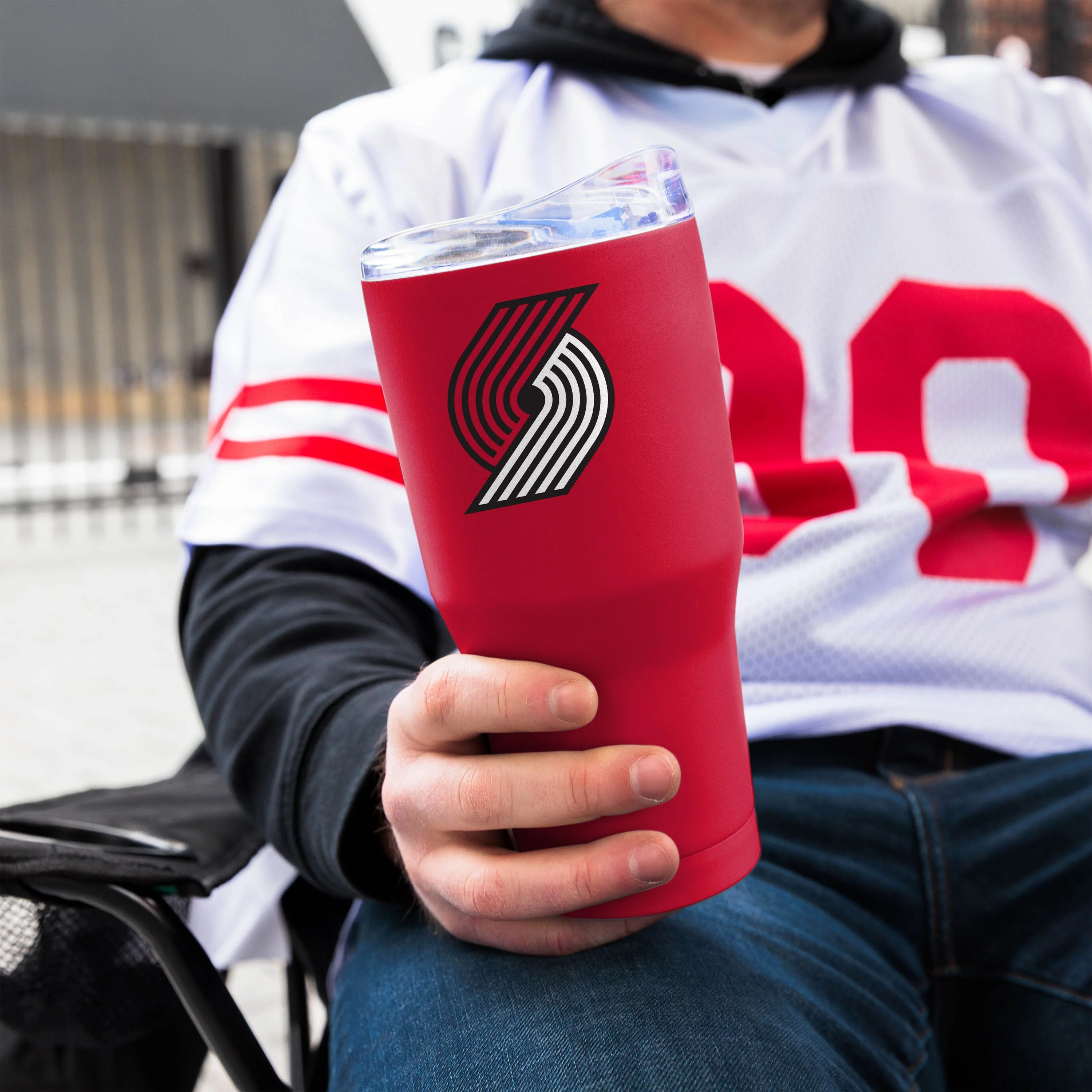 Portland Trailblazers 30oz Flipside Powder Coat Tumbler - Image 4
