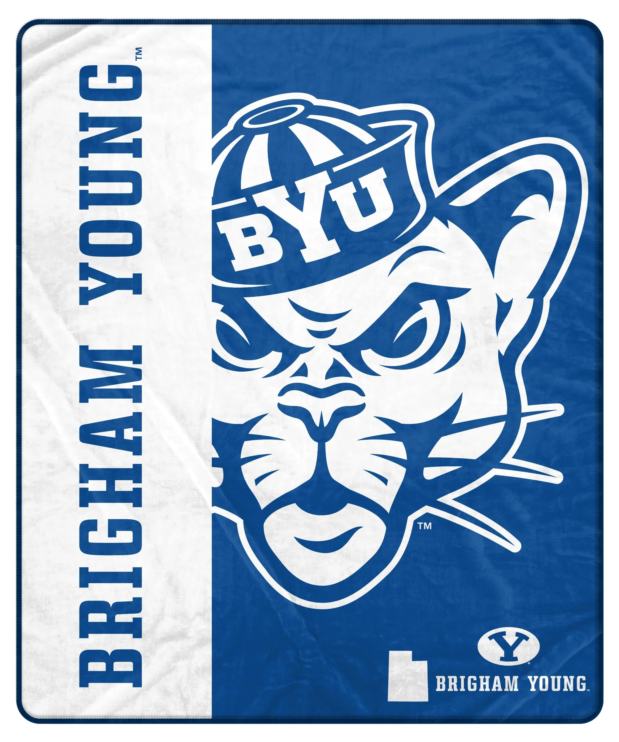 Proformance Home NCAA BYU Cougars Endzone Ultra Soft Tailgate Throw