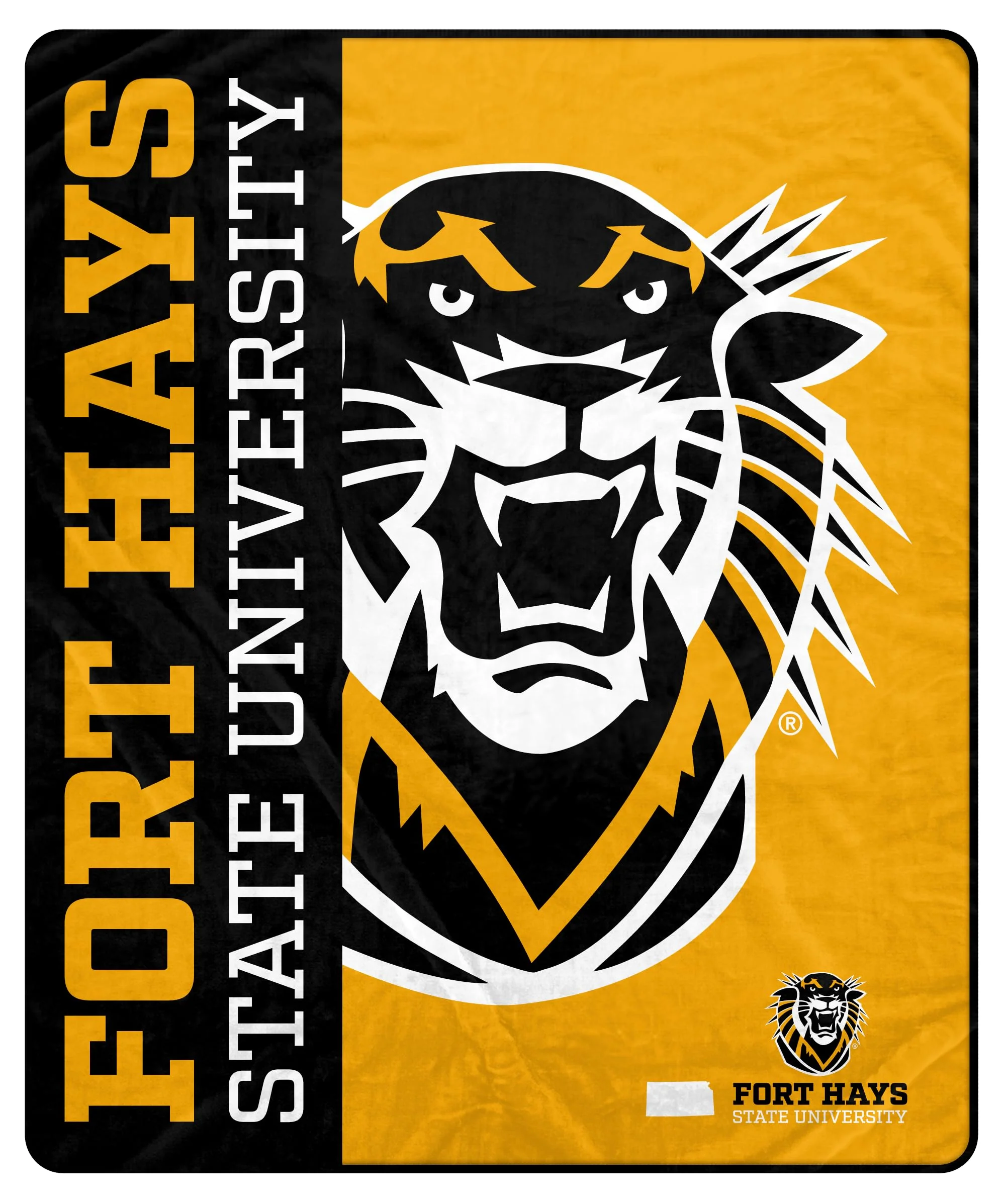Proformance Home NCAA Fort Hays State Tigers Endzone Ultra Soft Tailgate Throw