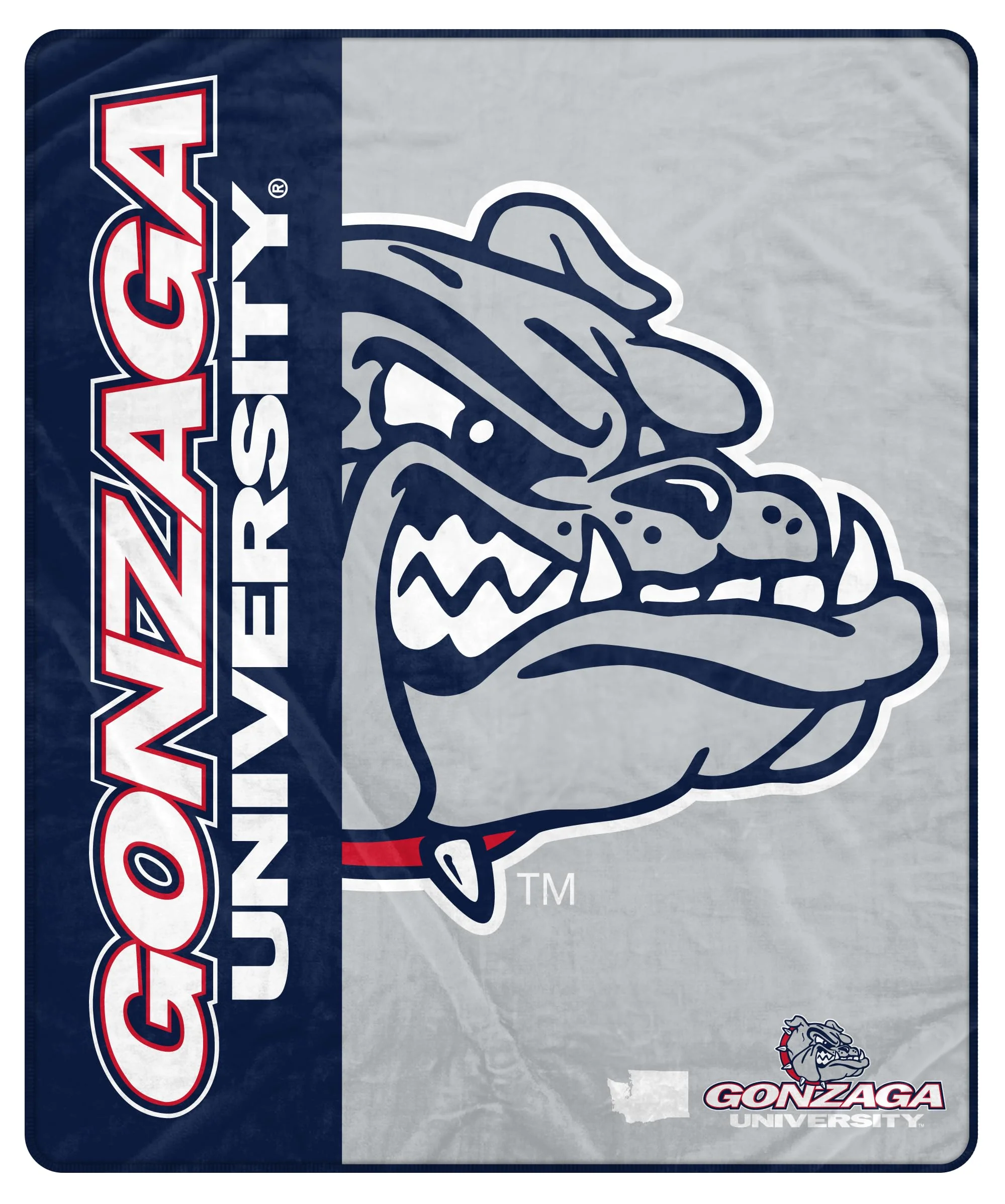 Proformance Home NCAA Gonzaga Bulldogs Endzone Ultra Soft Tailgate Throw