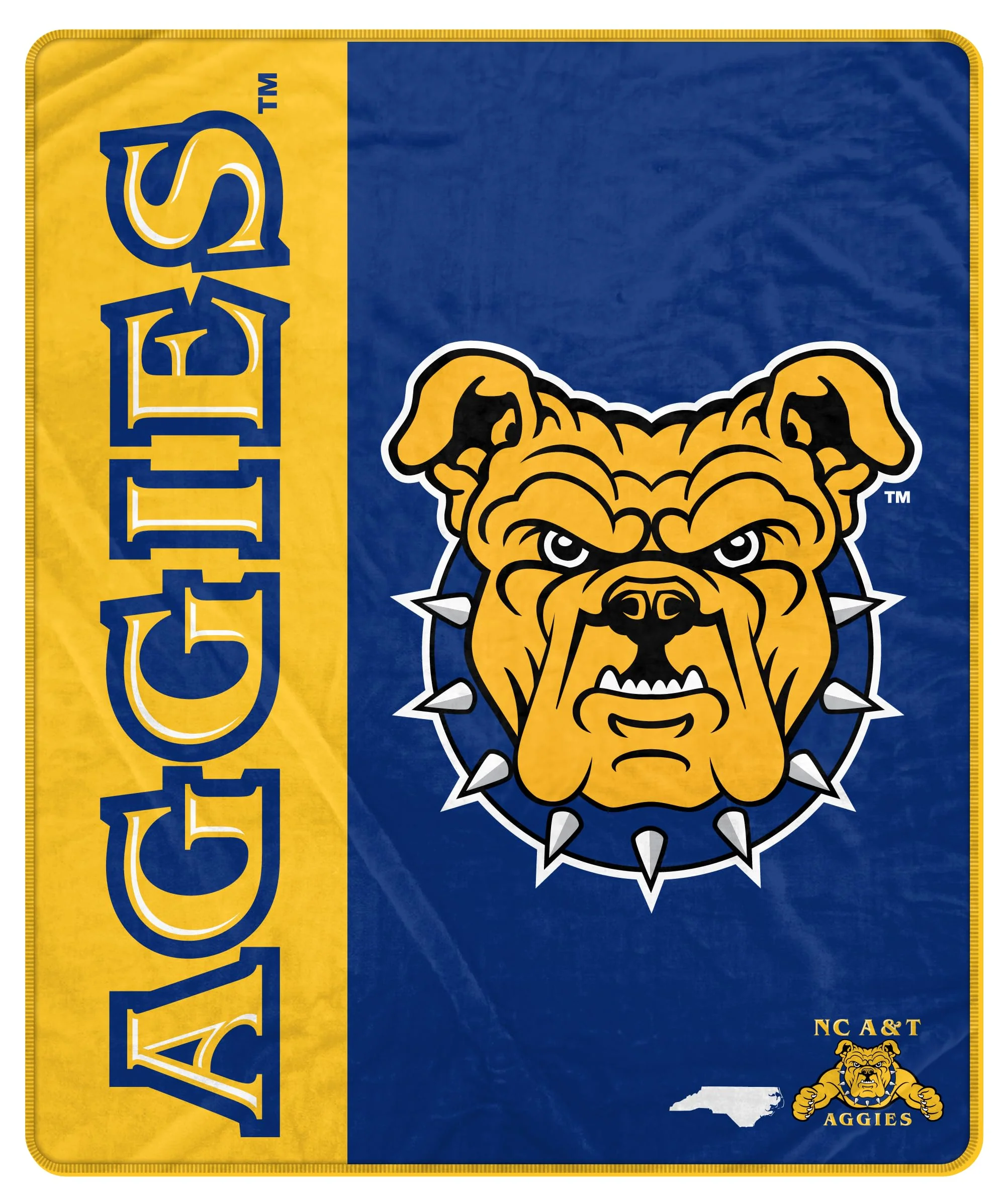 Proformance Home NCAA North Carolina A&T Aggies Endzone Ultra Soft Tailgate Throw