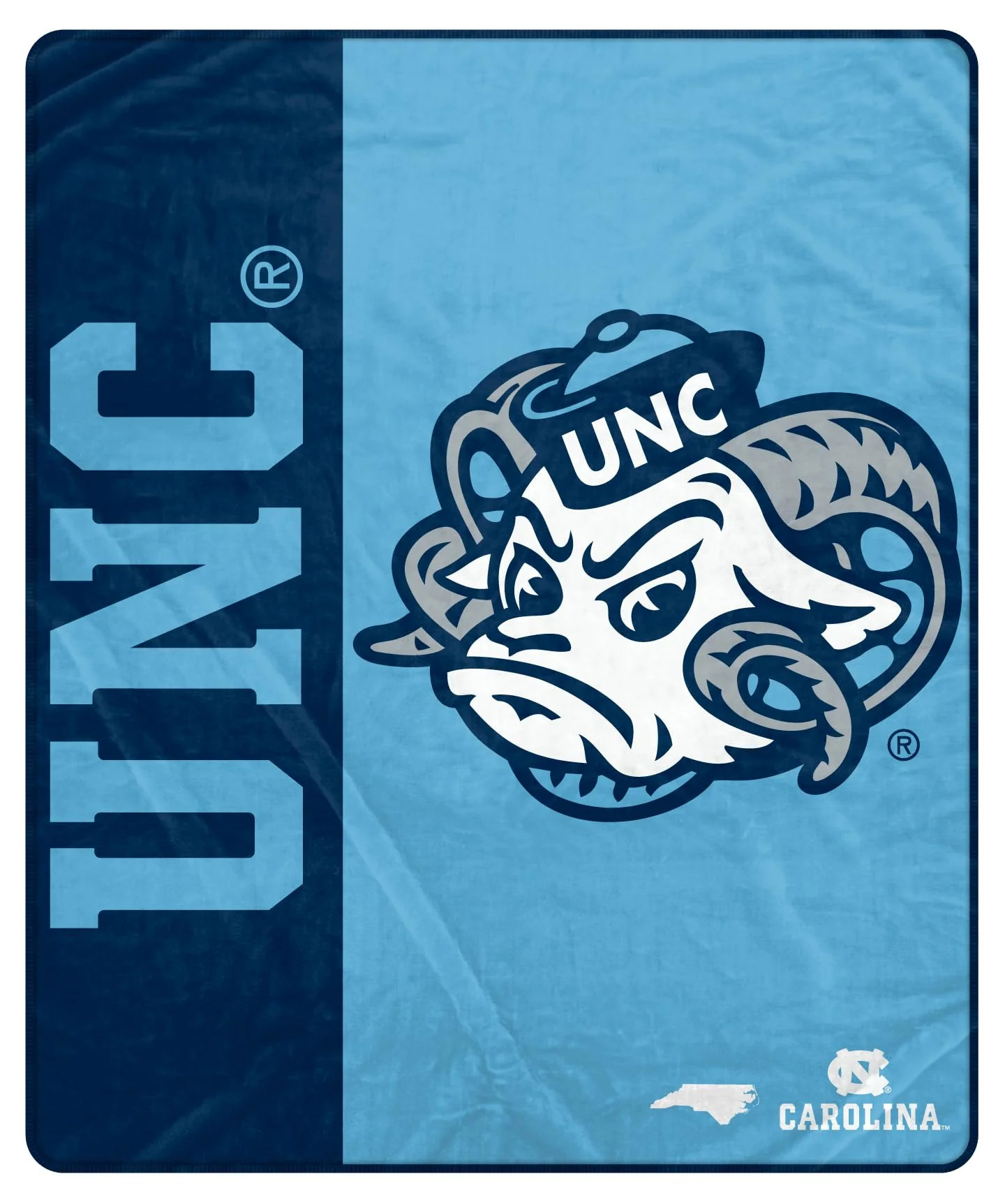 Proformance Home NCAA North Carolina Tar Heels Endzone Ultra Soft Tailgate Throw