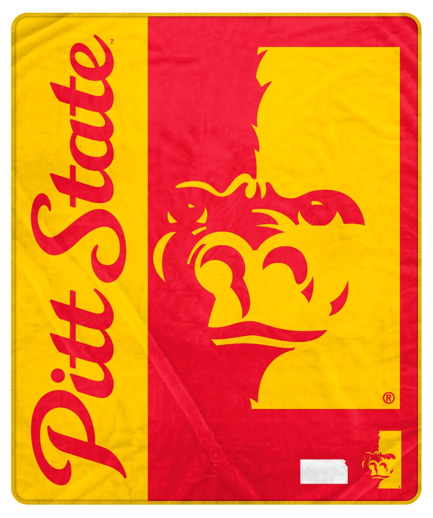 Proformance Home NCAA Pittsburg State Gorillas Endzone Ultra Soft Tailgate Throw