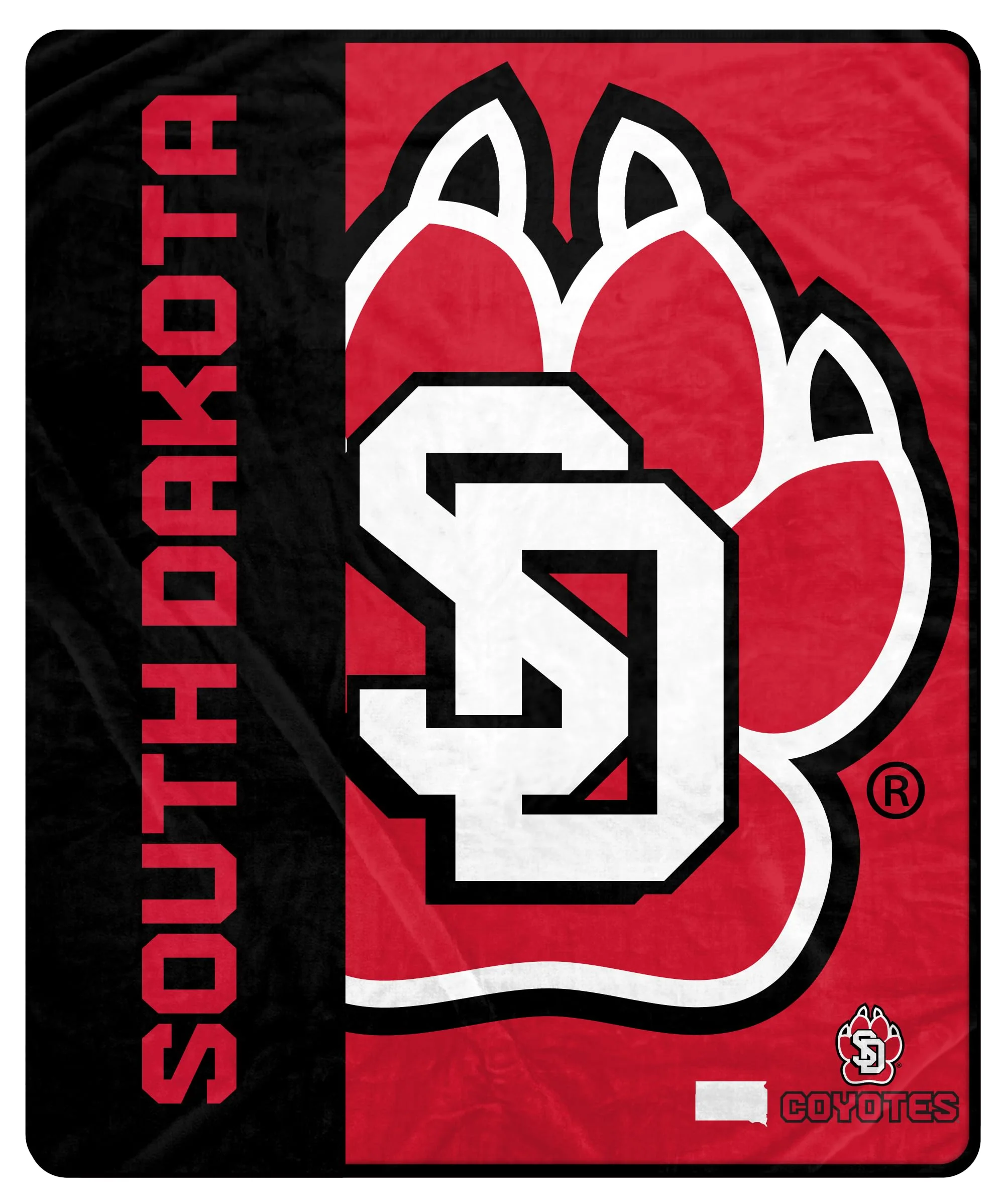 Proformance Home NCAA South Dakota Coyotes Endzone Ultra Soft Tailgate Throw