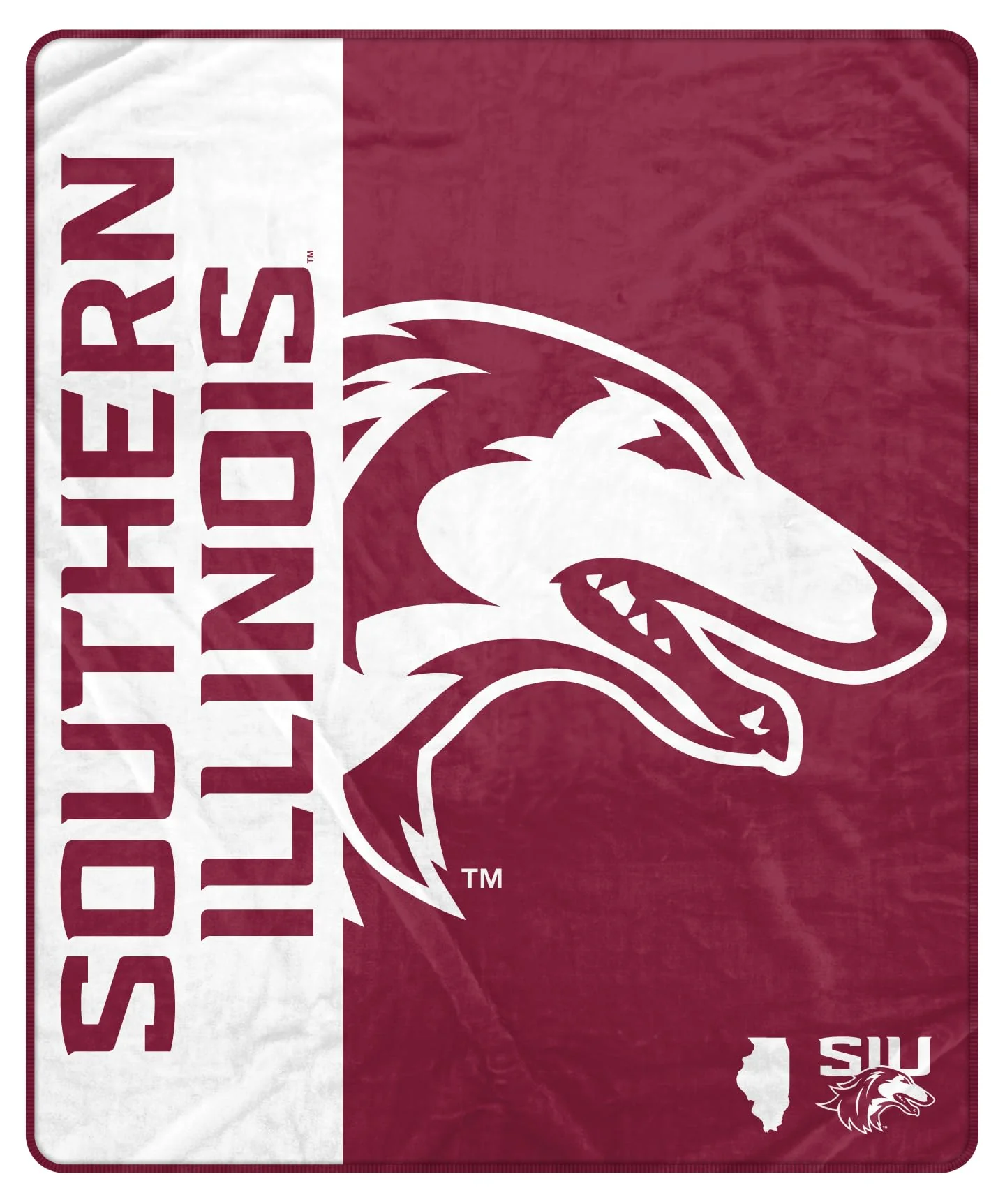 Proformance Home NCAA Southern Illinois Salukis Endzone Ultra Soft Tailgate Throw