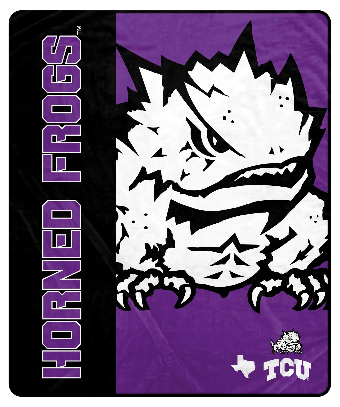 Proformance Home NCAA TCU Horned Frogs Endzone Ultra Soft Tailgate Throw