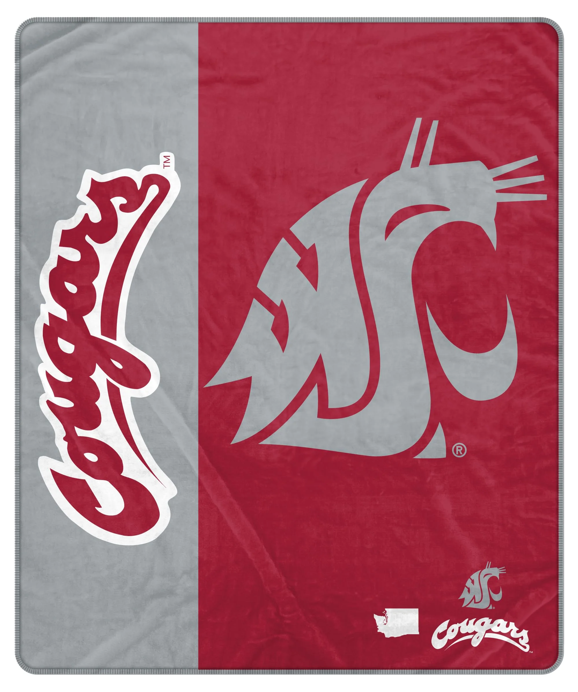 Proformance Home NCAA Washington State Cougars Endzone Ultra Soft Tailgate Throw