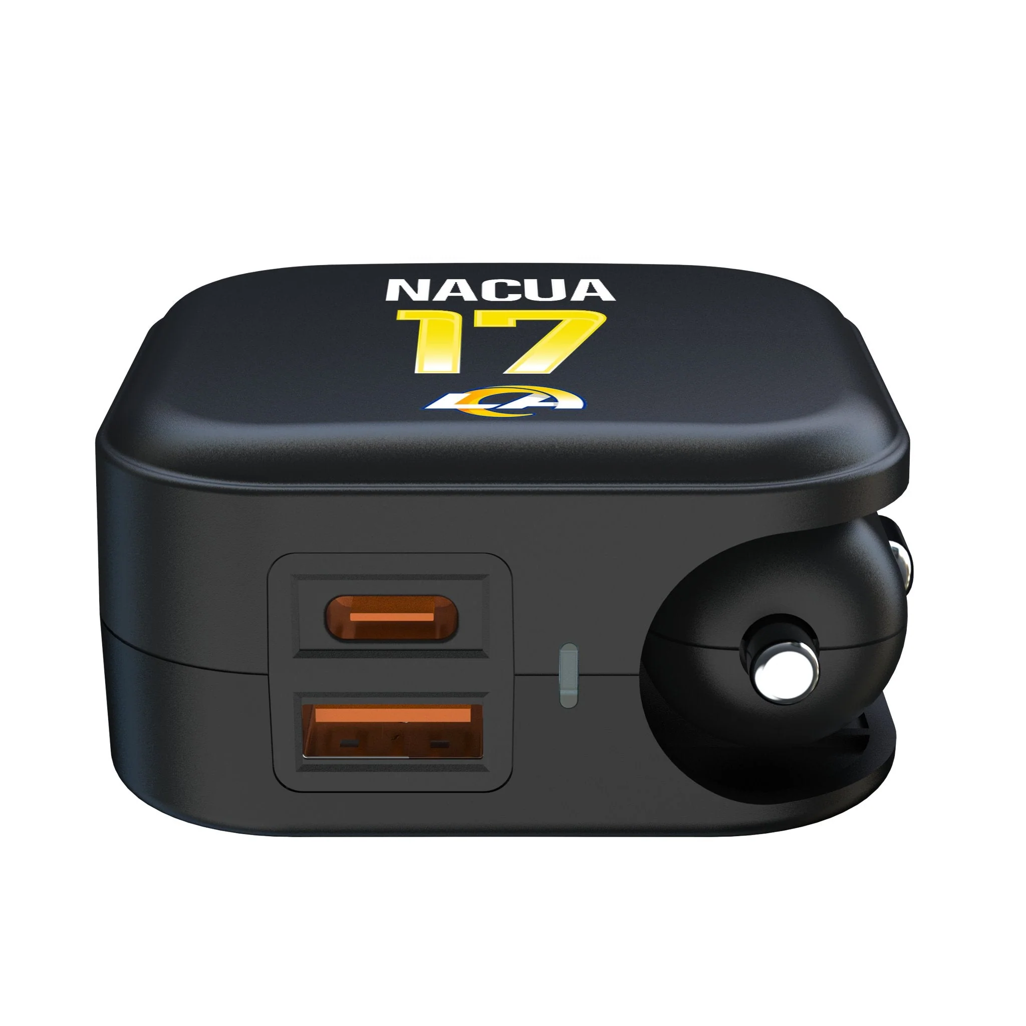 Puka Nacua Los Angeles Rams 17 Game Tactic 2 in 1 USB A/C Charger - Image 2