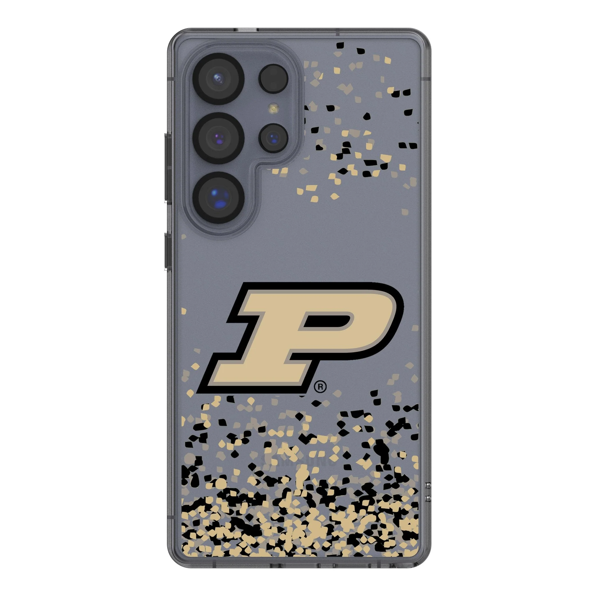 Purdue University Boilermakers Confetti Clear Phone Case for Samsung Galaxy