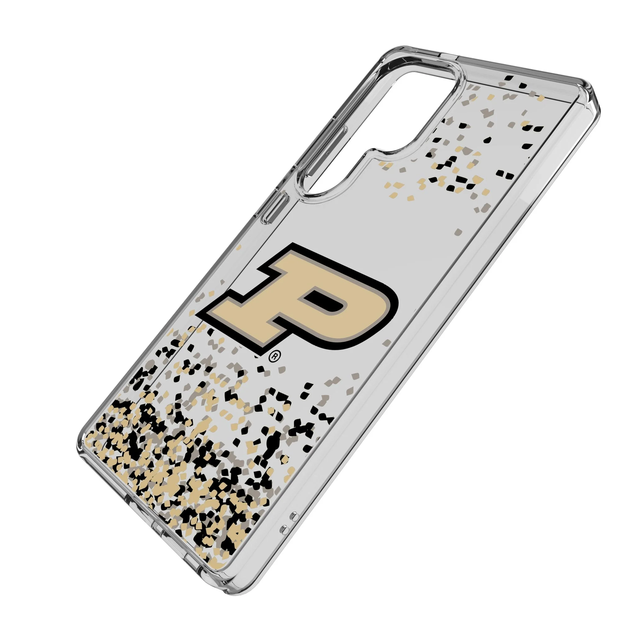Purdue University Boilermakers Confetti Clear Phone Case for Samsung Galaxy - Image 2