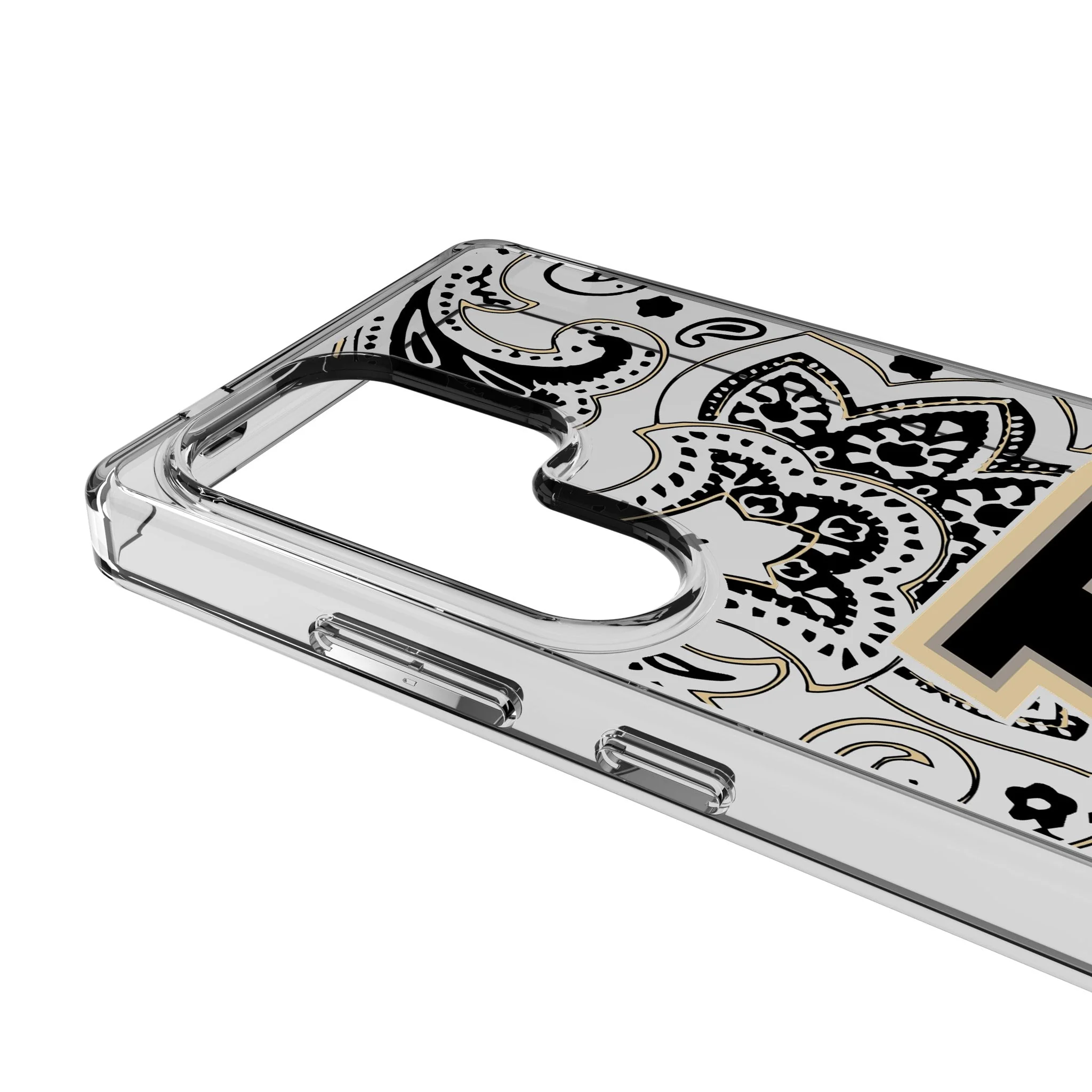 Purdue University Boilermakers Paisley Clear Phone Case for Samsung Galaxy - Image 3