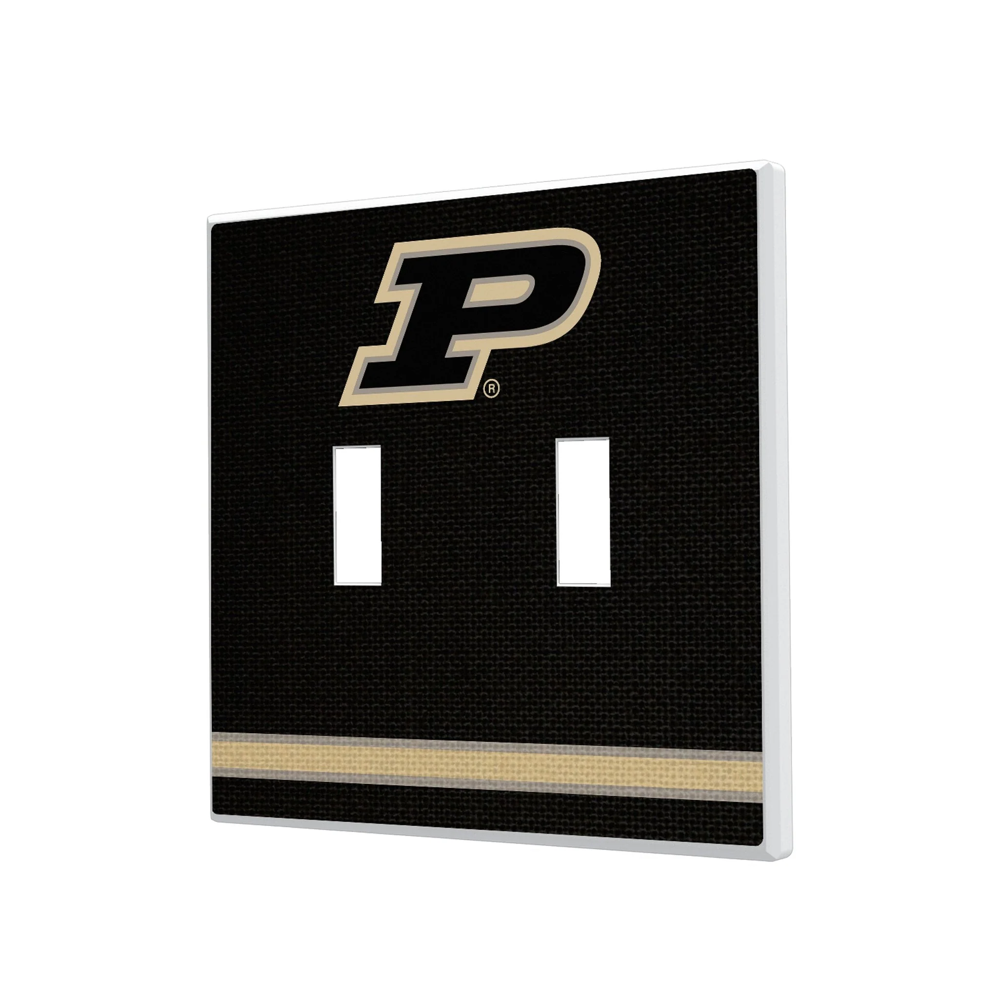 Purdue University Boilermakers Stripe Hidden-Screw Light Switch Plate - Image 3