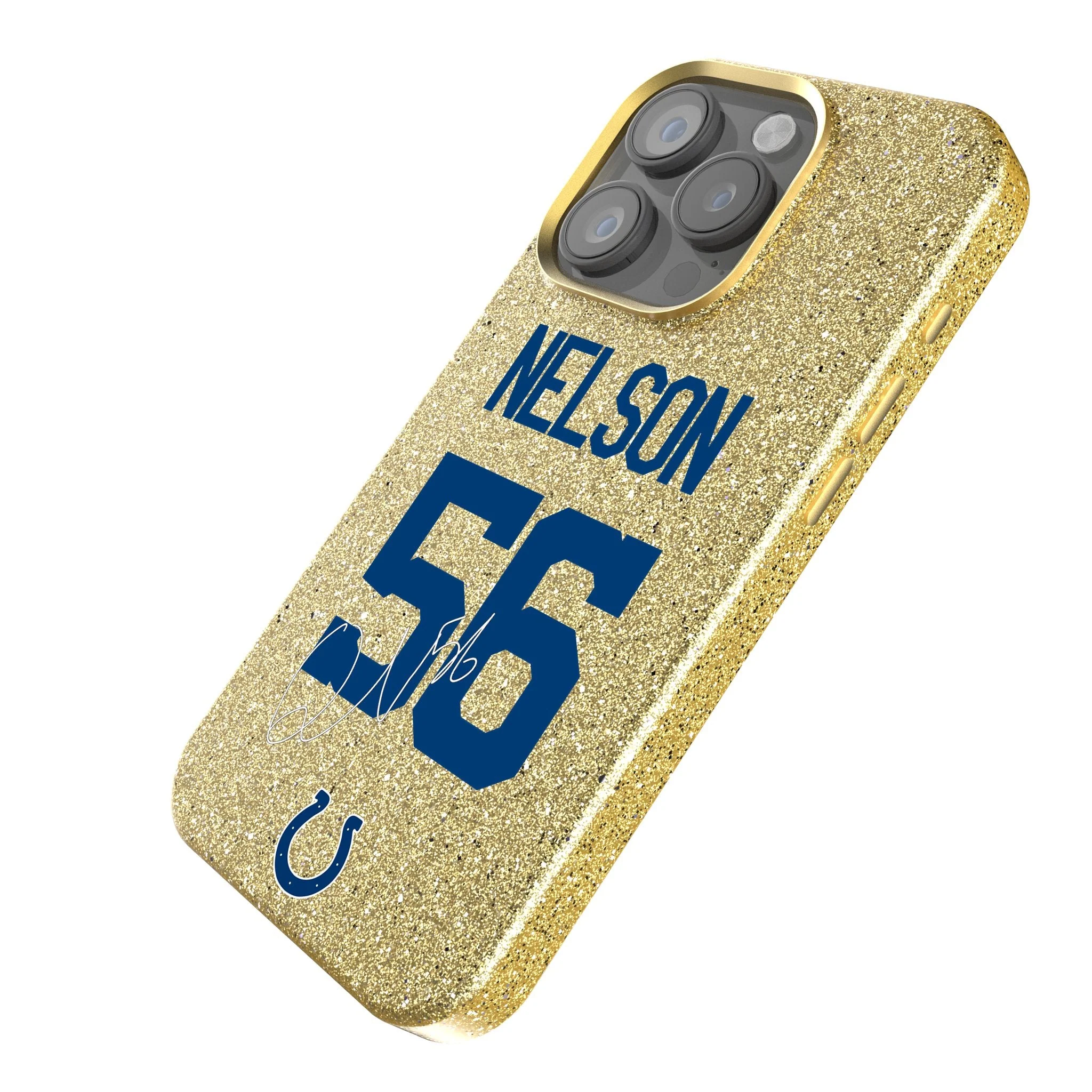 Quenton Nelson Indianapolis Colts 56 Ready Bling Phone Case - Image 2