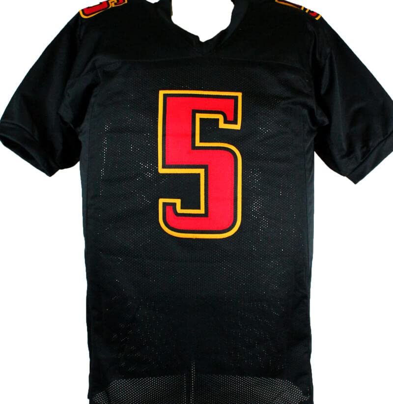 Rakim Jarrett Autographed Black College Style Jersey-Beckett W Hologram Black - Image 4