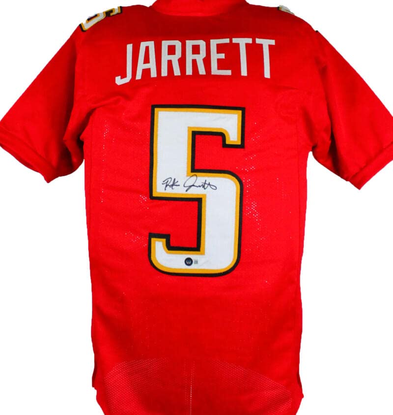 Rakim Jarrett Autographed Red College Style Jersey-Beckett W Hologram Black